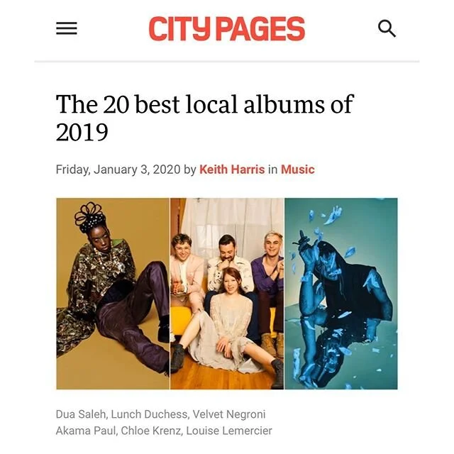 Ty Keith Harris and @citypages !!! ‪So special to have our little baby EP recognized and to be on a list full of albums we truly loved. We put a lot of love and time into our songs this past year and we can&rsquo;t wait to play and put out more tunes