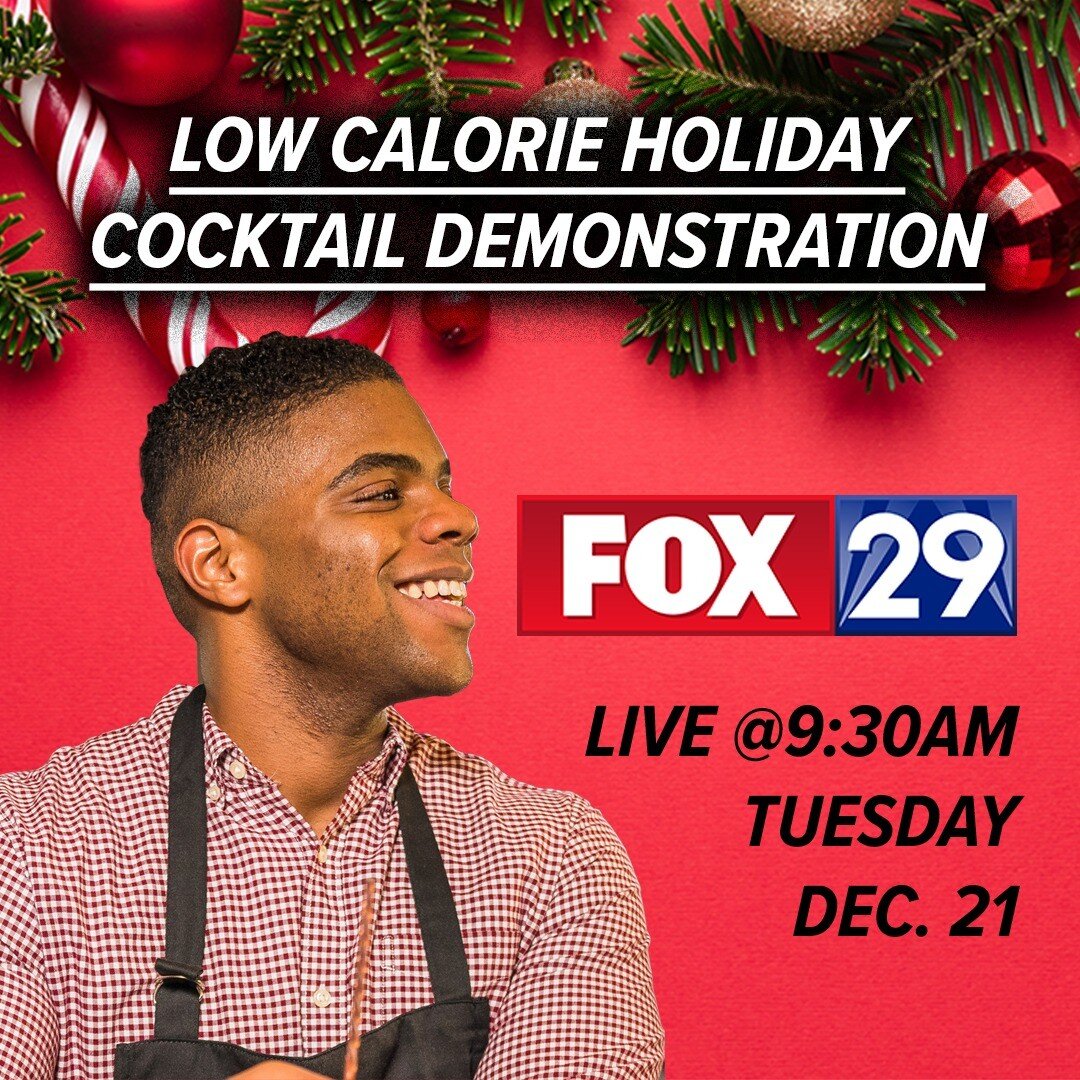 I'M BACK! Tomorrow morning at 9:30AM, I'll be on @fox29philly to walk you through how to prepare four easy-to-make low calorie holiday cocktails. If you know me, you know that I'm a huge fan of using quality ingredients. This means that you can drink