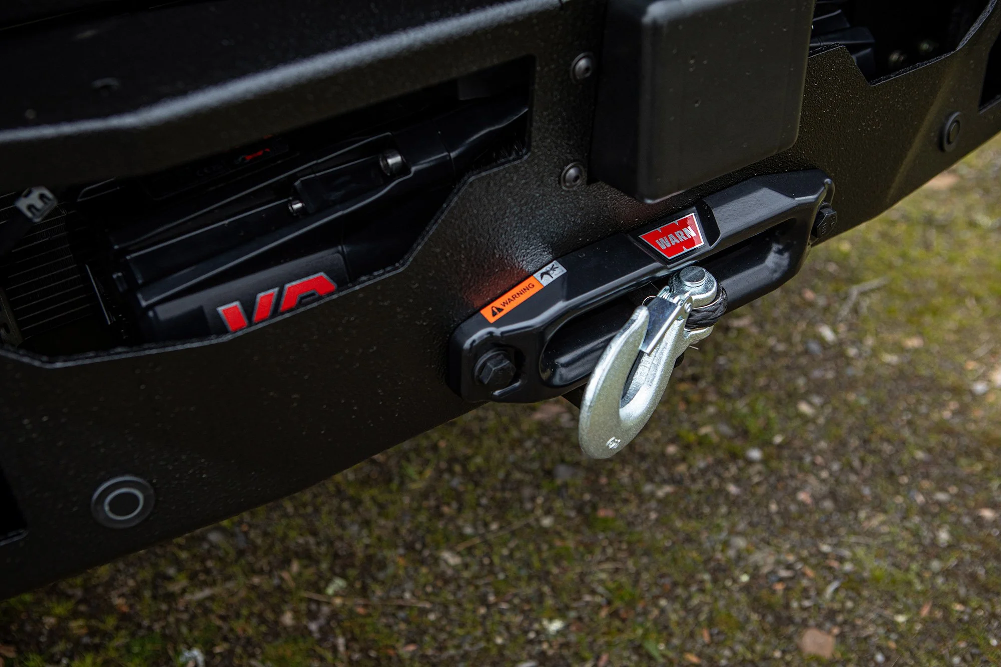 EAV Zephyr Adventure Van's warn winch.