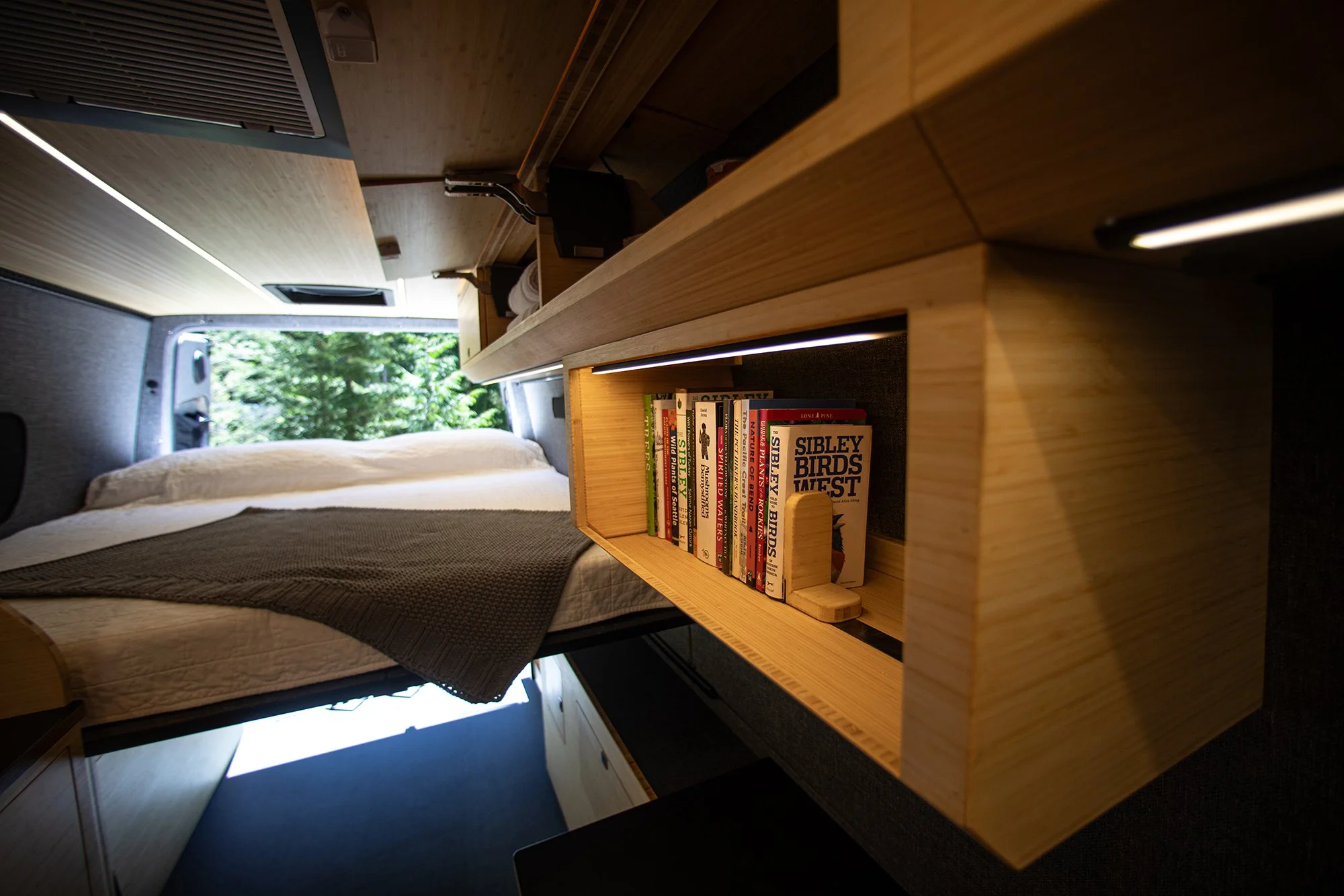 EAV Earl Gray Bed & Bookshelf.