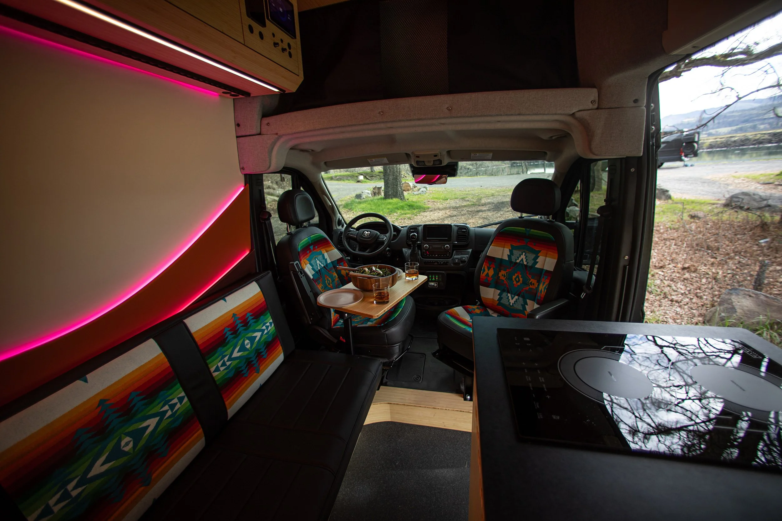 Interior seating of Cosmicc adventure fan.