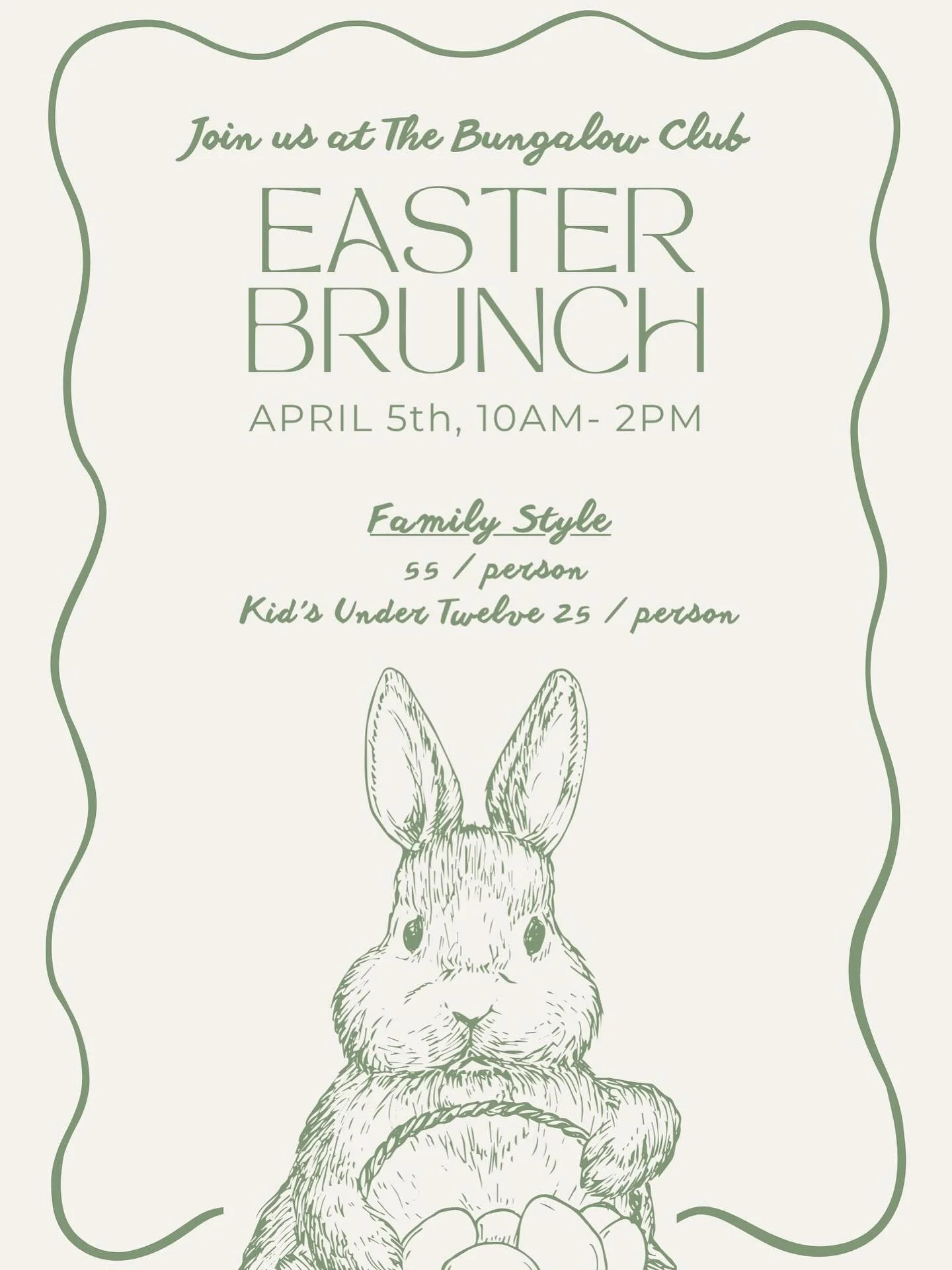 Gather your people and hop on in for a family-style Easter Brunch @thebungalowclubmpls 

Reservations available in bio Links or through our website