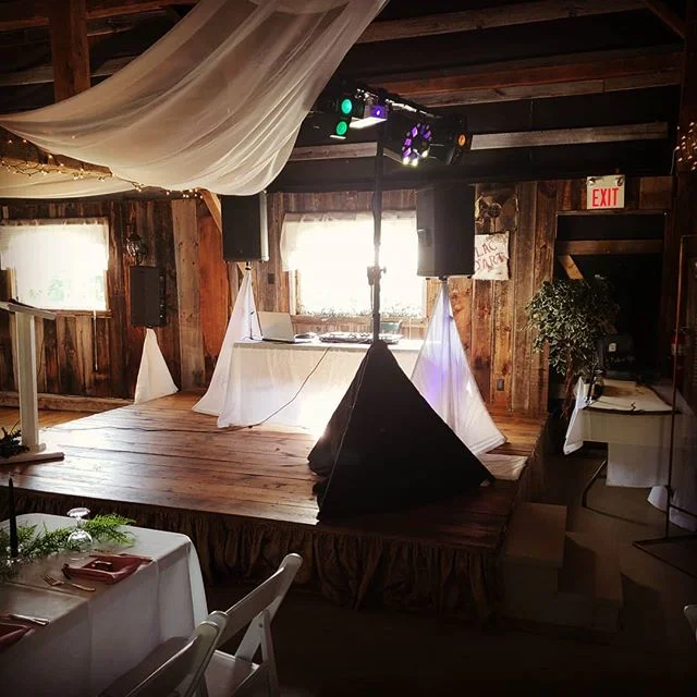 All set up for another wedding at a beautiful venue. Congratulations to Riley &amp; Lisa ! #wedding #mobiledj #dj #setup #celebration #ottawavalley