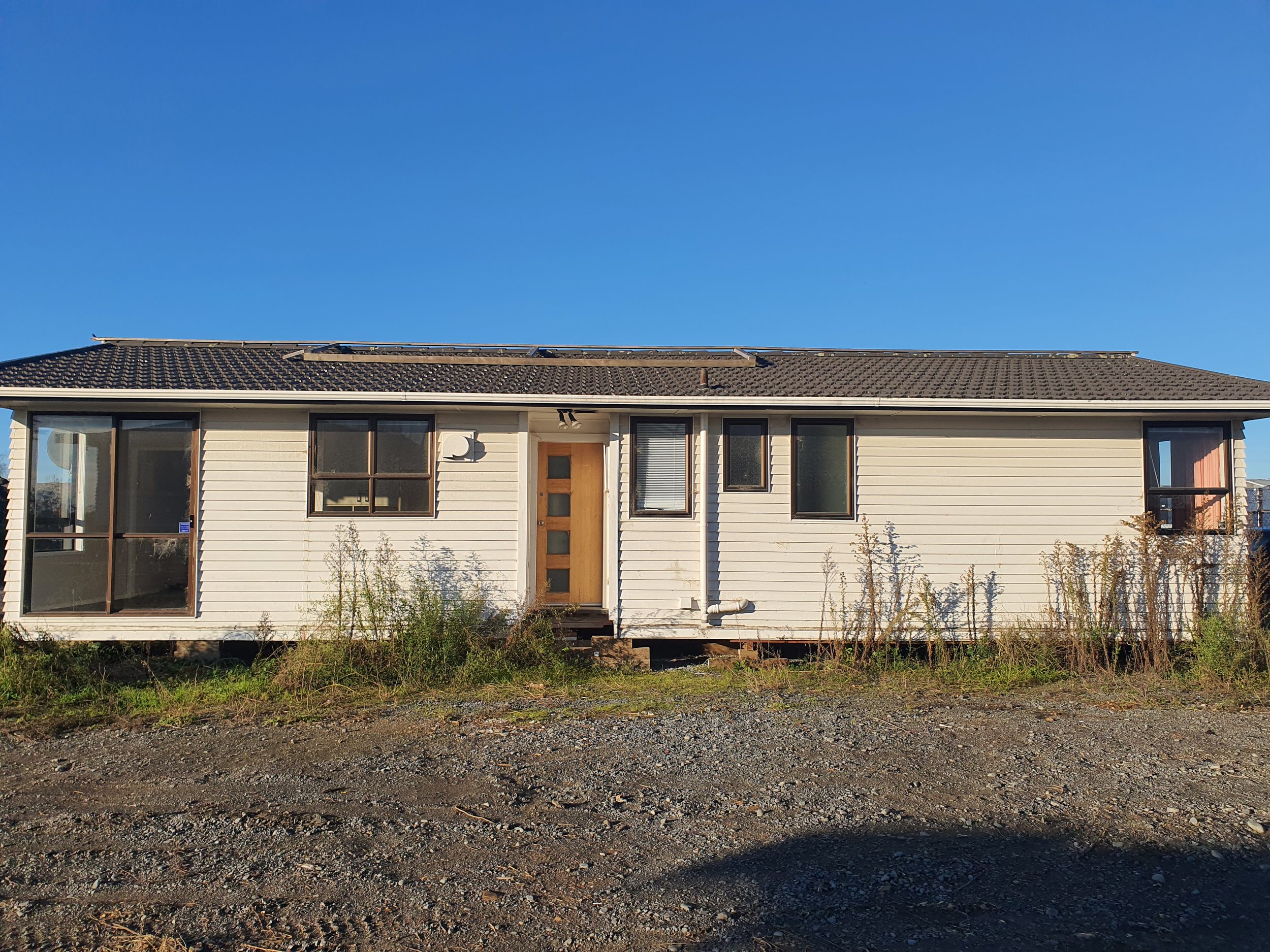 Relocatable home at the yard