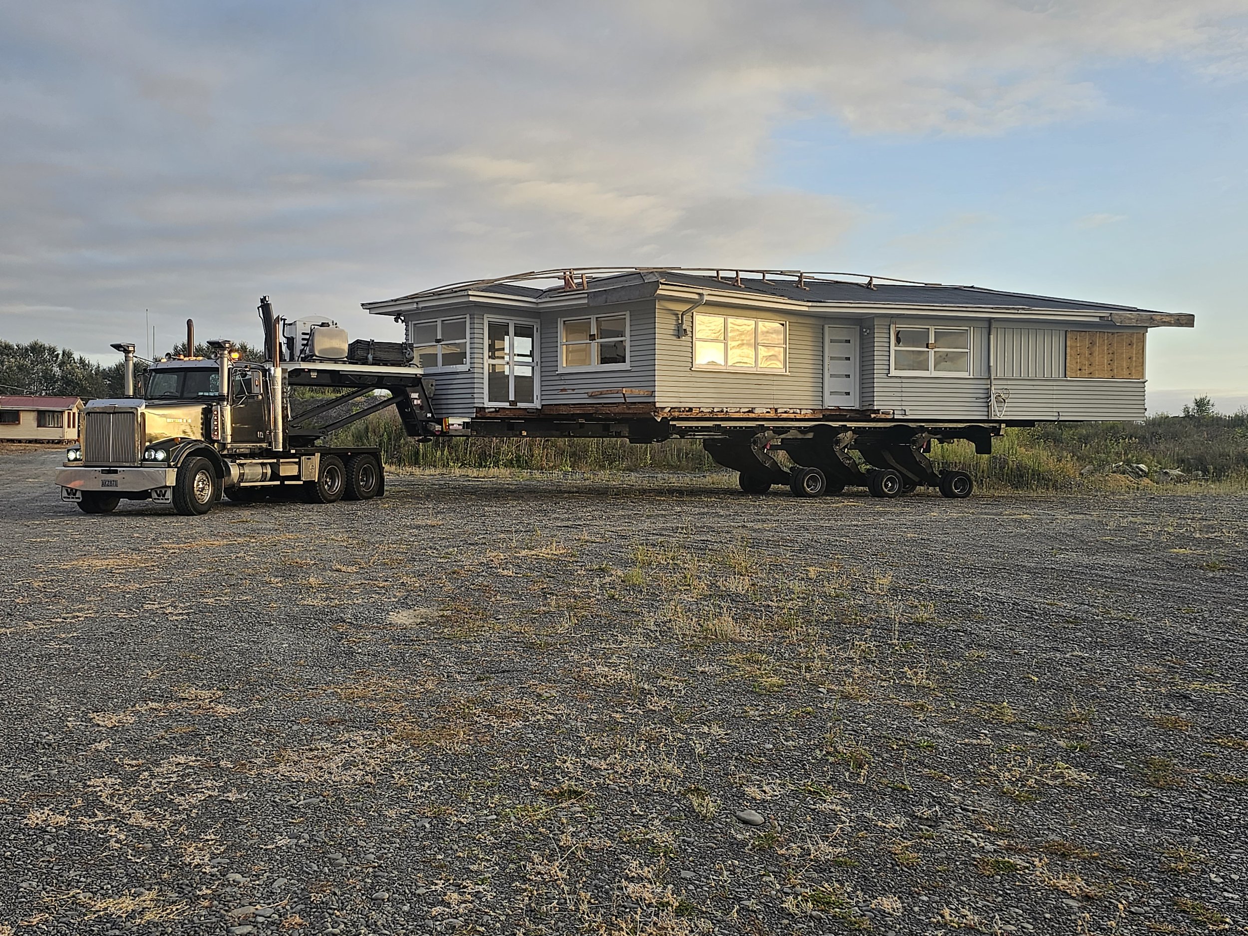 weatherboard relocatable home.
