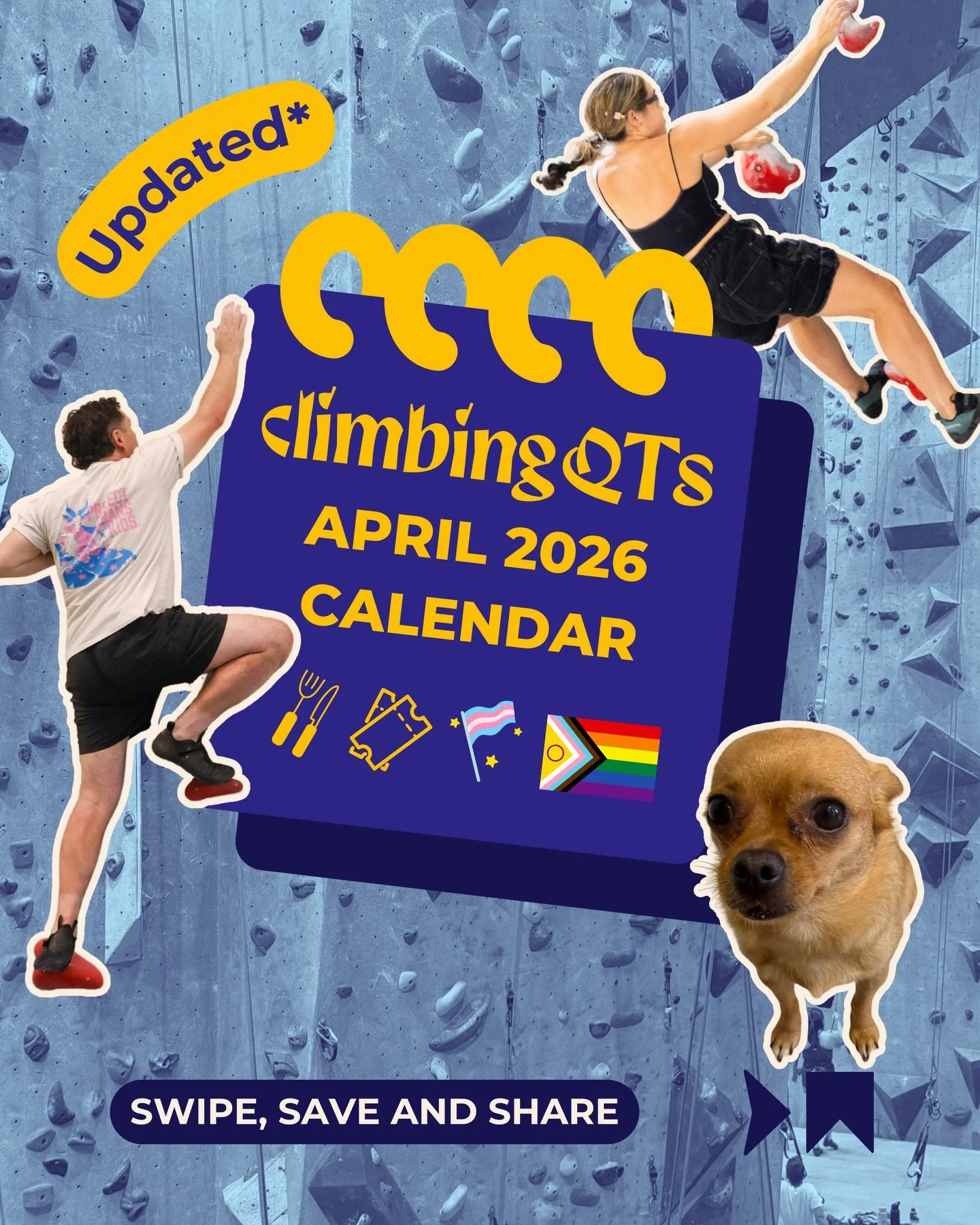 *Updated event date! More info down below*

A quarter of a year already gone?! Time flies by when you&rsquo;re sending those climbs 🏳️&zwj;🌈

There&rsquo;s still heaps of time left in the year to enjoy being part of our queer climbing club, and hea