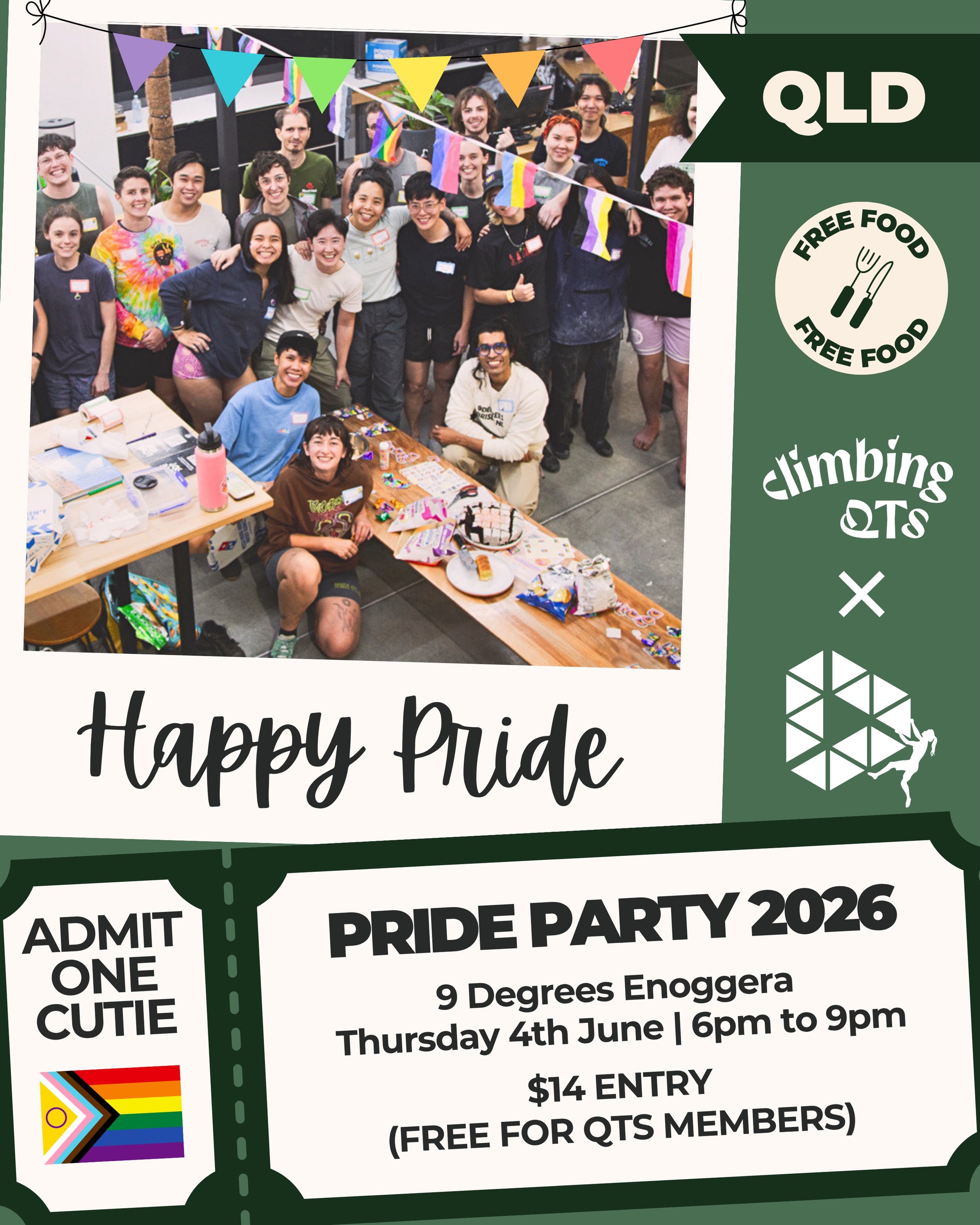 Calling all QLD/Meanjin QTs!

June is Pride Month, so it's time for your Pride Party coming up on the 4th of June - get your shoes and slays ready, and come on down for a night of joy and love ❤️

Here are some more details for you!

When: Thursday 4