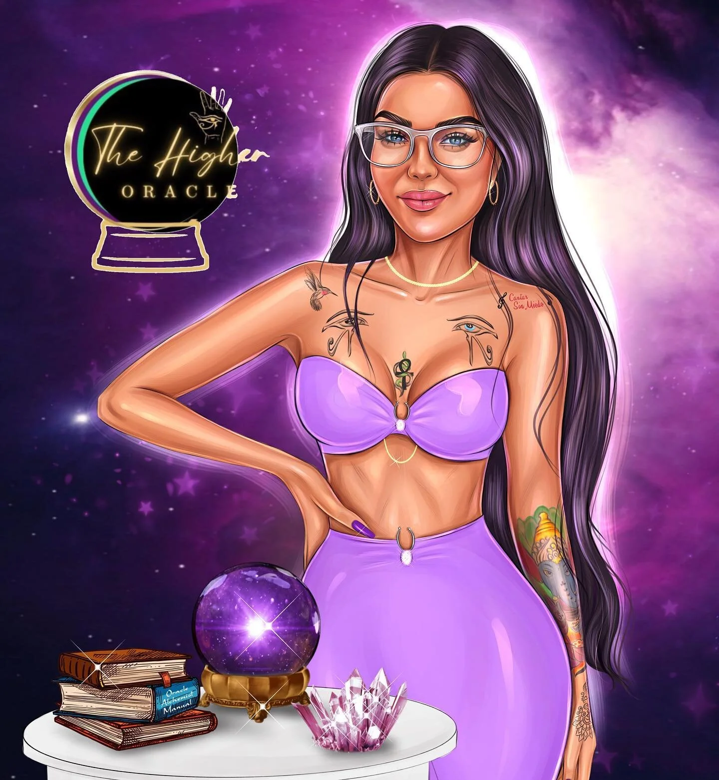 The much-anticipated launch of The Higher Oracle approaches -08.16.23
✨💜🪞👁️ Save the date for the upcoming launch, where something truly magical awaits you. 🦋🔮💫🌞🪐⚡️🌹

Logo ART by @anna.hoart 🙏🏽🔥 thank you again!
