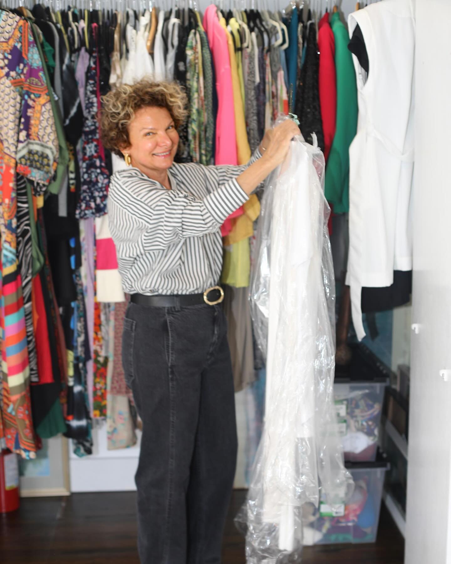 You probably have heard this before:

The hangers and plastic covers from the dry cleaners are made only for transportation. 

As soon as possible, change the hangers to the ones you use in your closet, and remove the plastic cover.

I know that you 