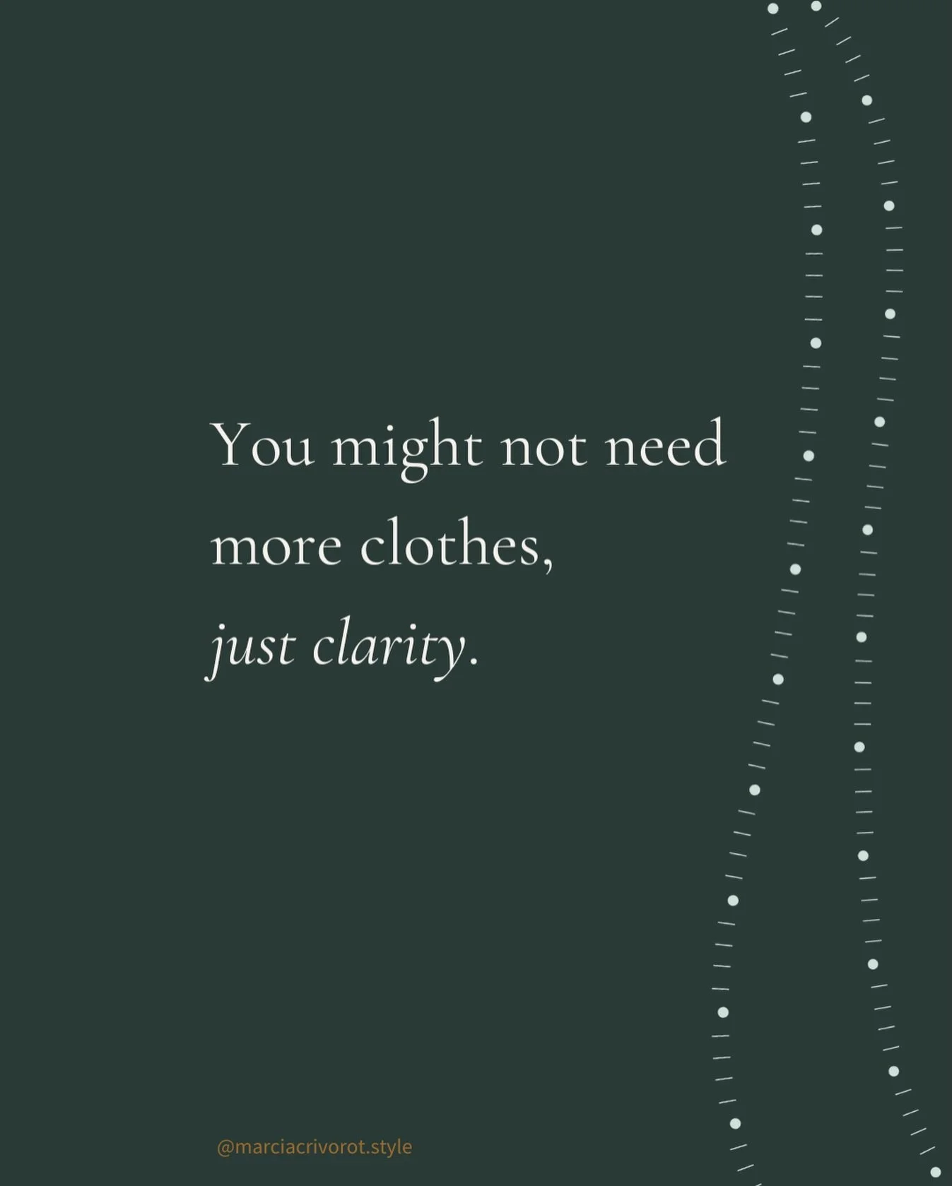 You might not need more clothes, just clarity.

Sometimes clients tell me they want a full wardrobe update. But when we go through their pieces together, we realize they just needed fresh eyes and a few new color ideas. 

That&rsquo;s the beauty of C