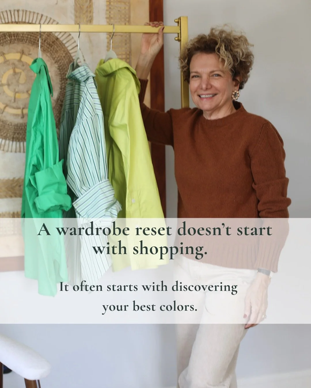 Many women think they need new clothes.

Often, what they really need is clarity.

Understanding your best colors can completely change how you see your wardrobe, and how you shop.

If you&rsquo;re curious about discovering yours, color analysis can 