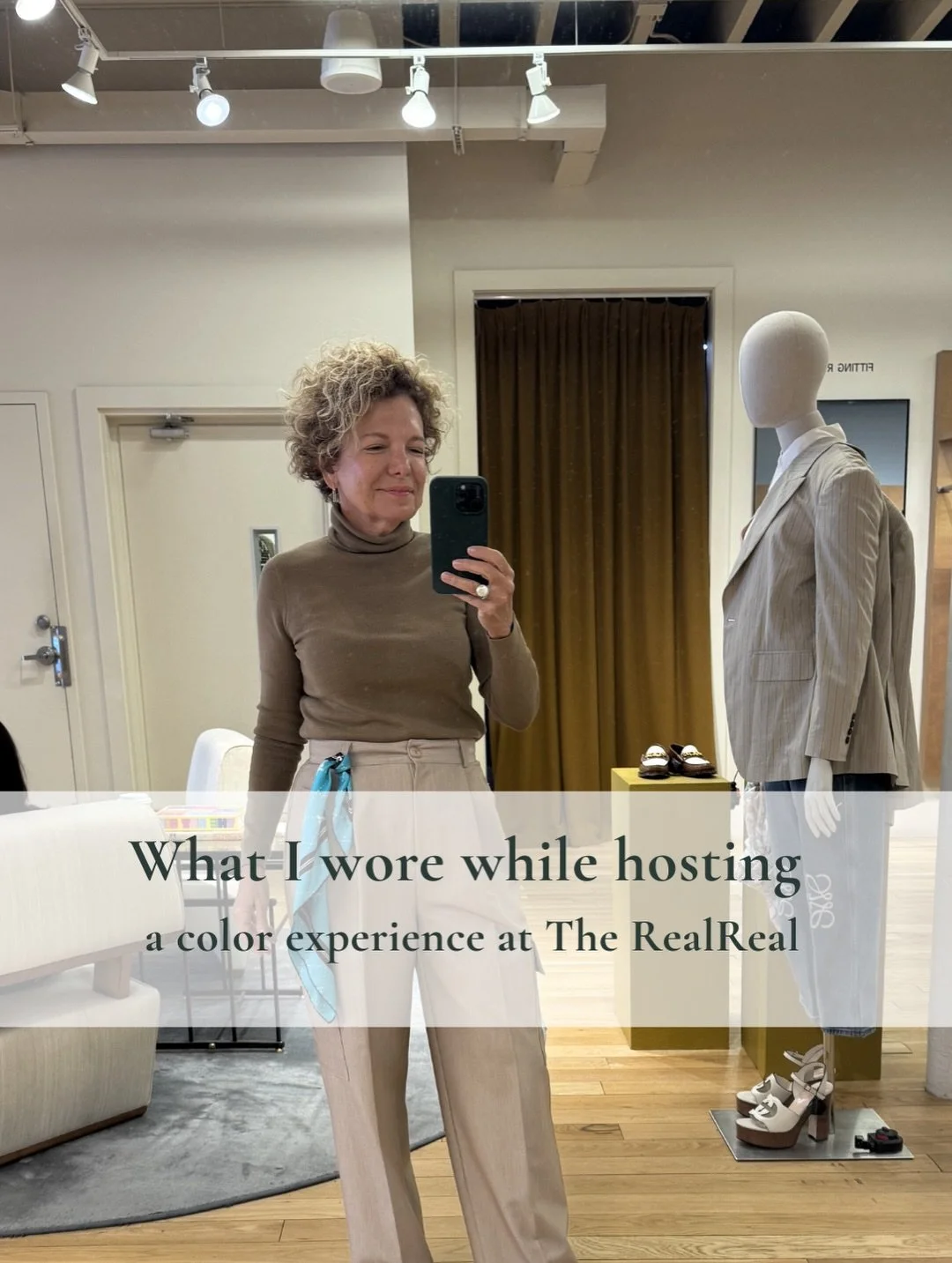 Since I was hosting an event at a second-hand shop, it didn&rsquo;t make sense to wear something new.

You know I love repeating clothes&mdash;it&rsquo;s what feels right to me. So I chose pieces I&rsquo;ve had for a long time: a turtleneck, cargo pa