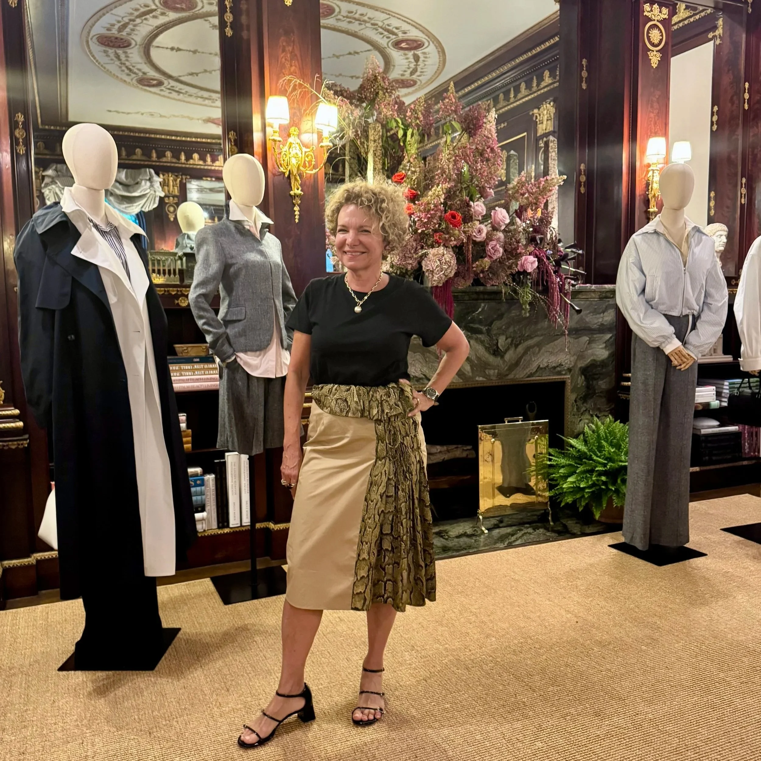 How do you wear a knee-length skirt without looking outdated?