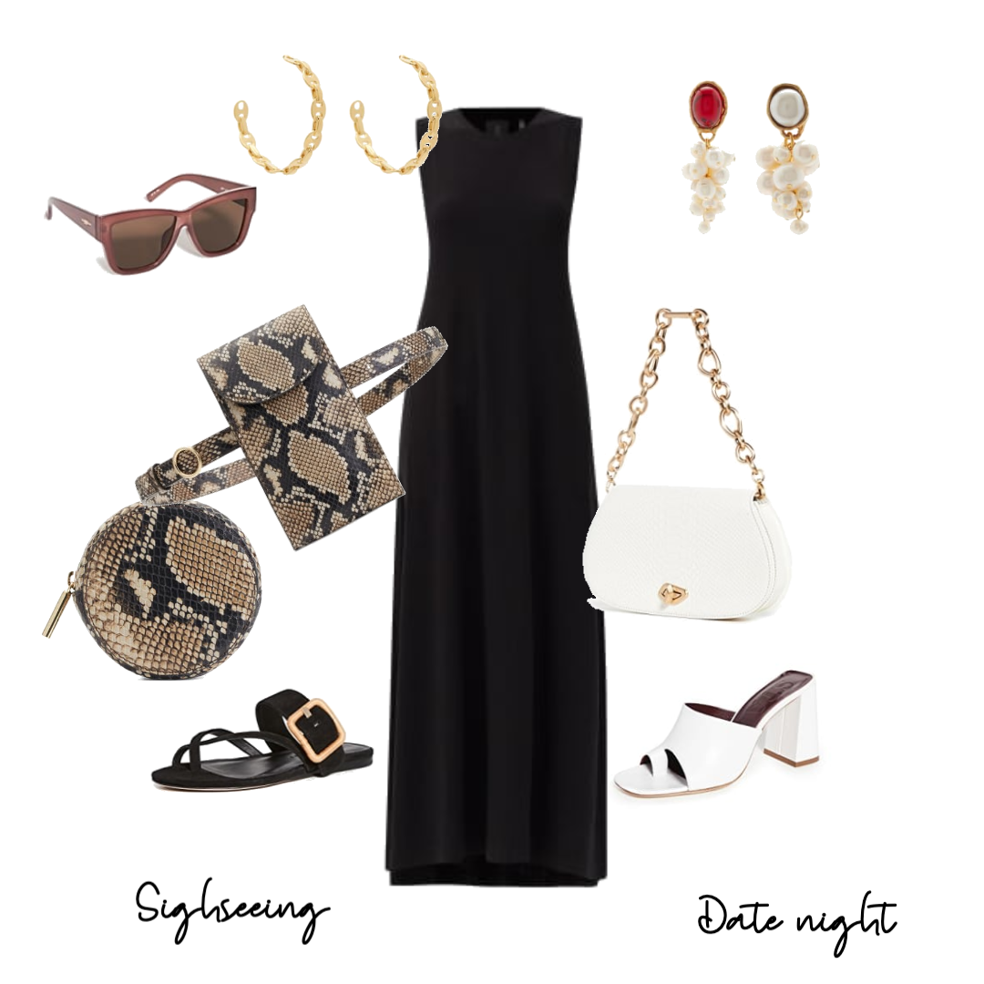 how to accessorize a black dress