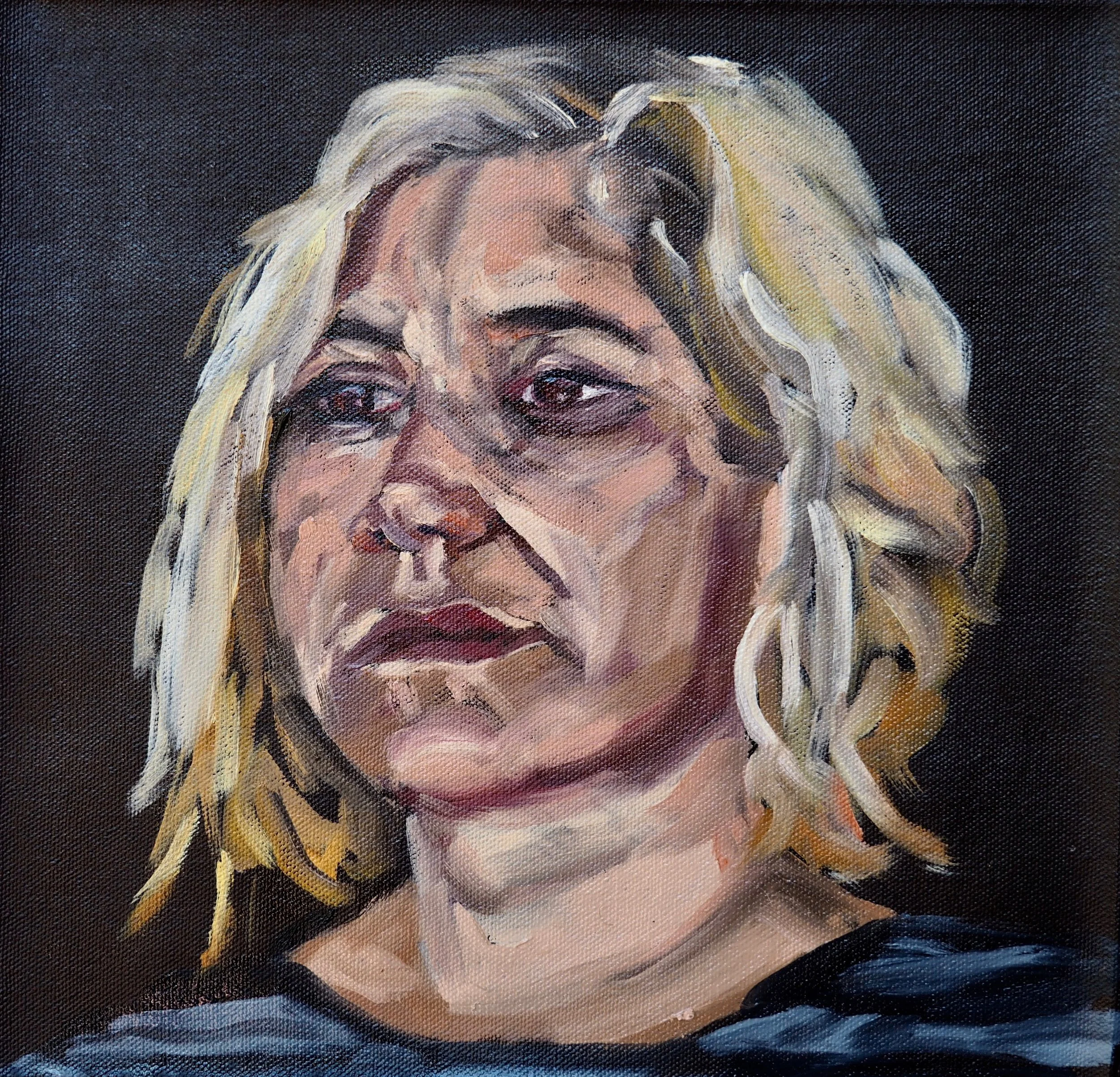   Tracey , 30 × 30 cm, oil on board, 2018 