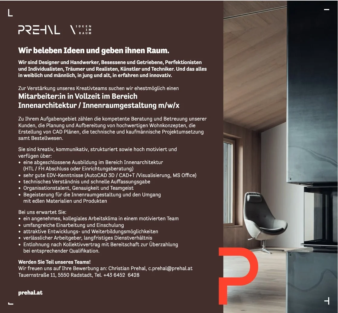 Prehal Möbel GmbH, Radstadt, 09. 02. 26