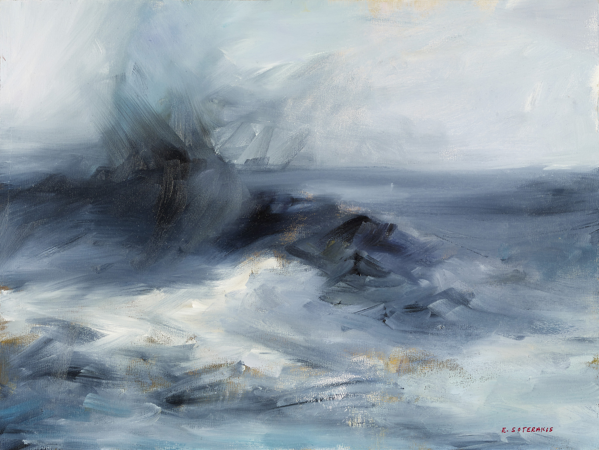  Tumultuous Seas, #1, 2013 oil on panel 11 x 14 in. 