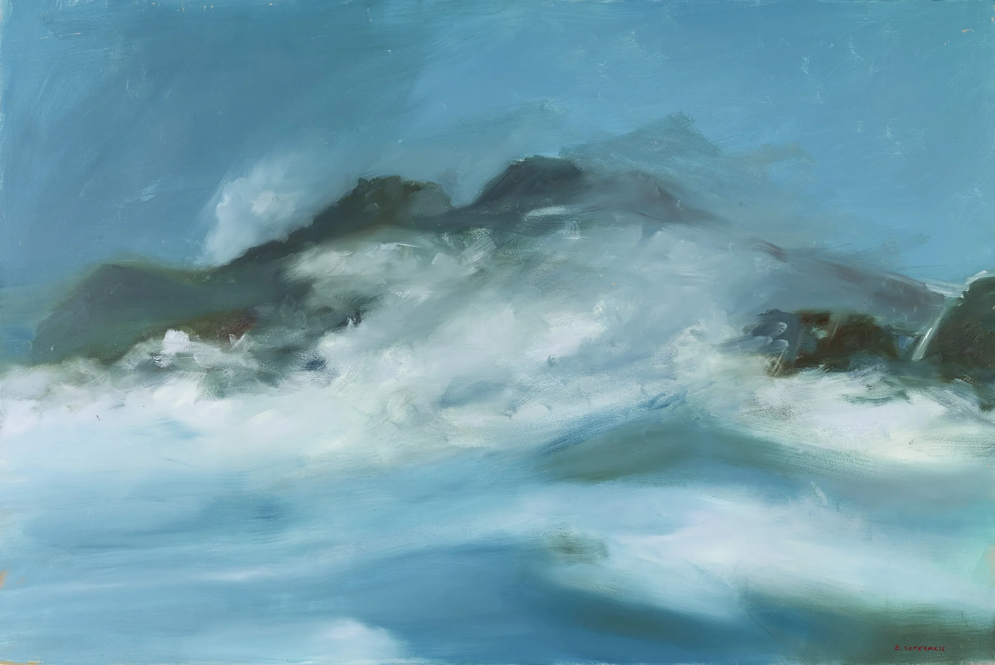 Tumultuous Seas, #3, 2013 oil on panel 24 x 36 in.