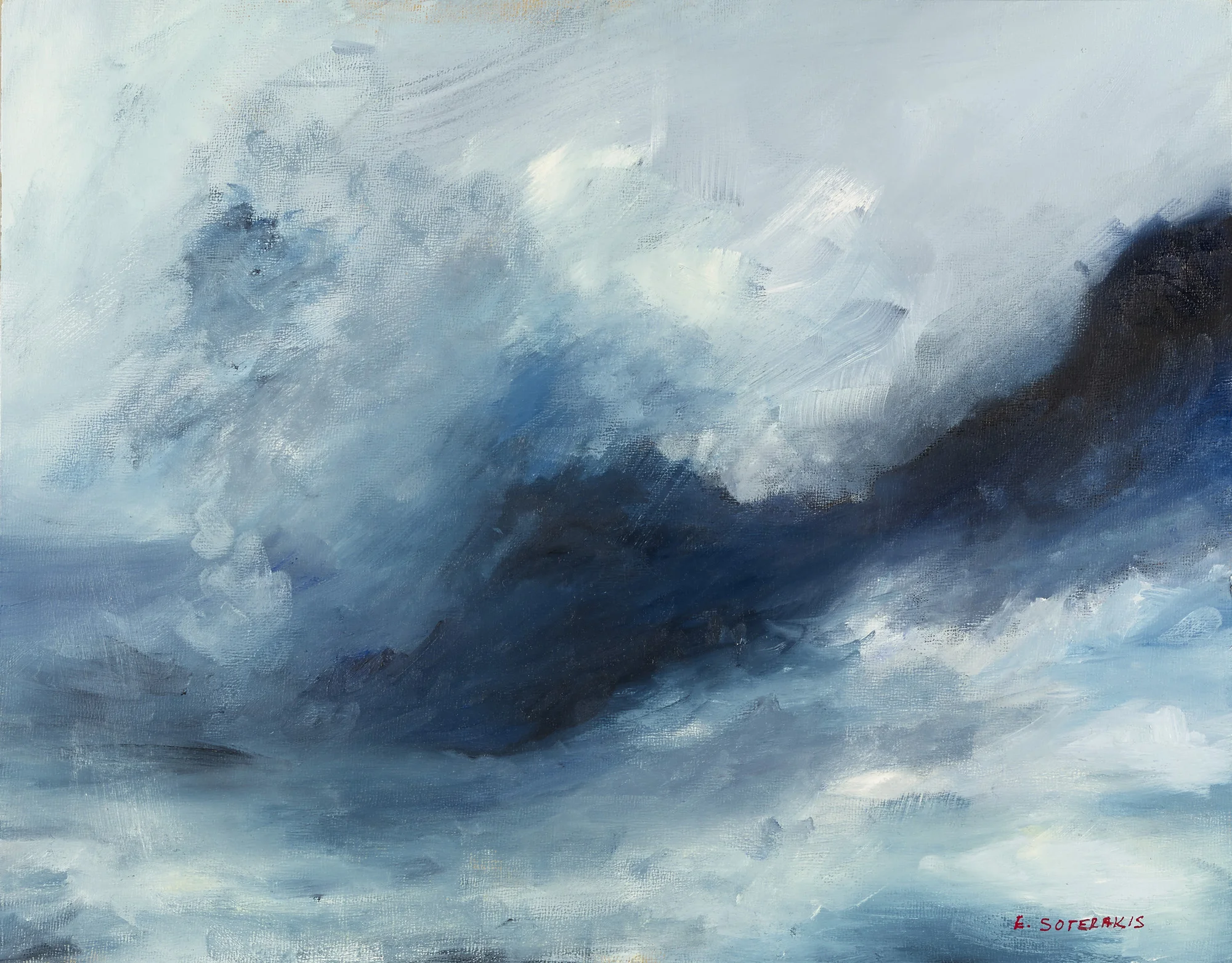 Tumultuous Seas, #4, 2013 oil on panel 9 x 12 in.