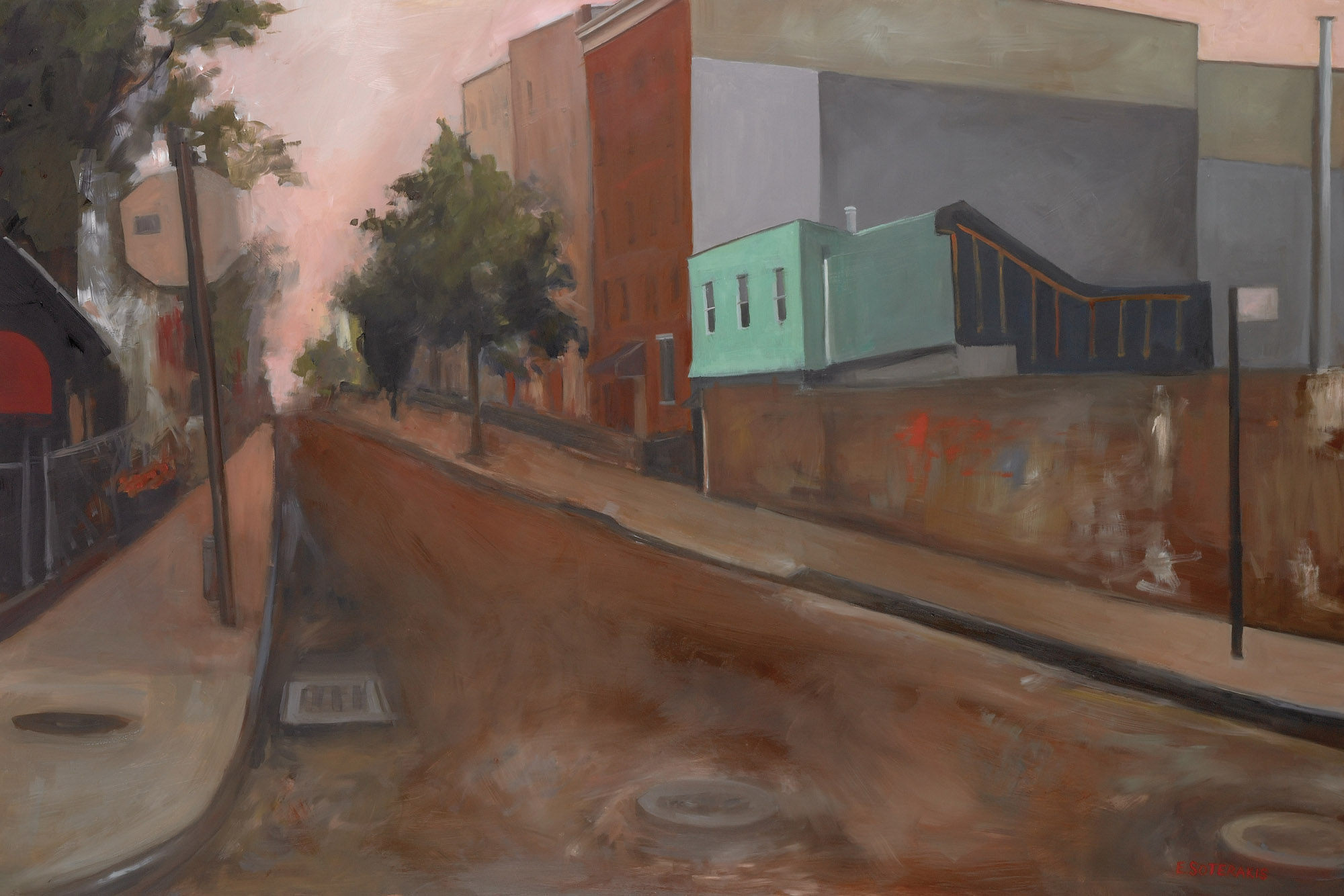  Street in Brooklyn Oil on panel 24” x 36” 