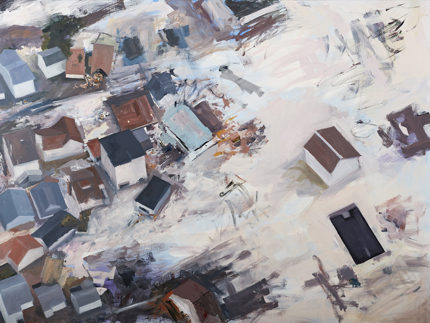   Aerial Discourse  oil on a float mount panel 32 x 40 inches 