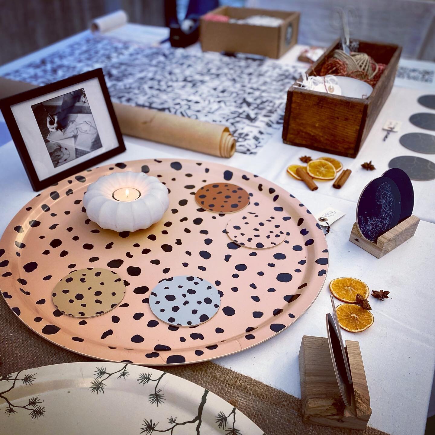 Some of my products and a neat little wrapping station on display. We had so much fun!