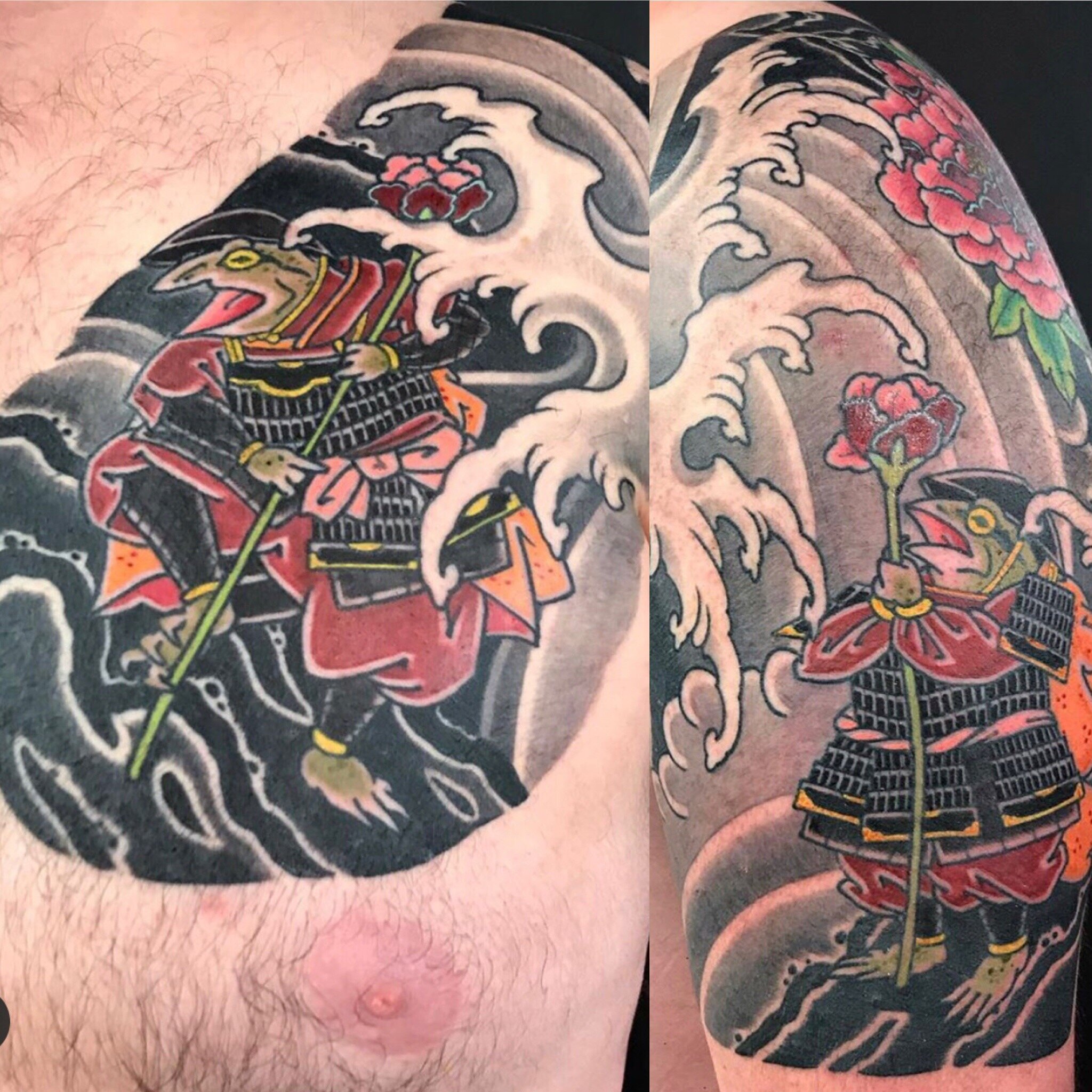 traditional japanese water tattoo flash