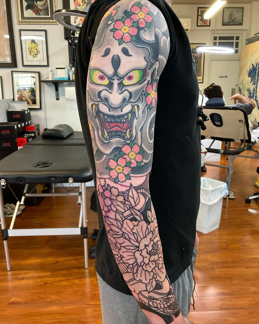 Japanese Water Half Sleeve Tattoo