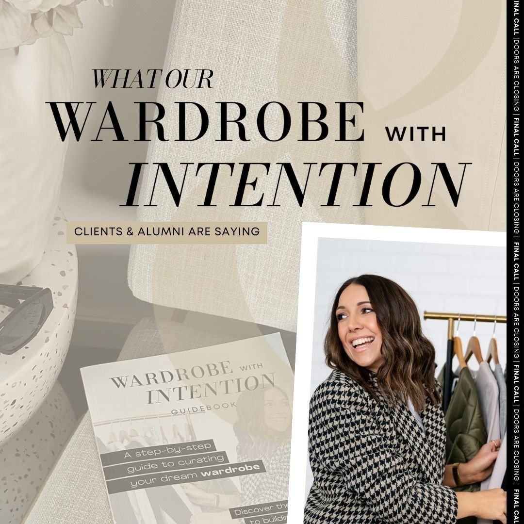 Swipe to See the Magic Happen! ✨👗⁠
⁠
As we approach the final day to join Wardrobe With Intention&trade;️, I want you to hear directly from the women who have transformed their closets and their lives. These aren't just success stories; they're invi