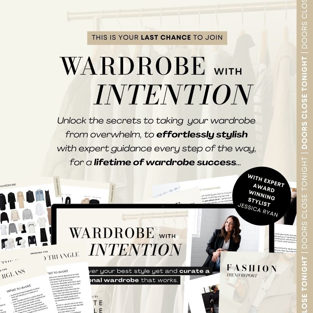 🌟 Final Hours to Join! Don't Let This Moment Pass. 🌟⁠
⁠
We're in the final countdown, and it's now or never to claim your place in Wardrobe With Intention&trade;️. If you've been dreaming of a closet that complements every facet of your lifestyle, 