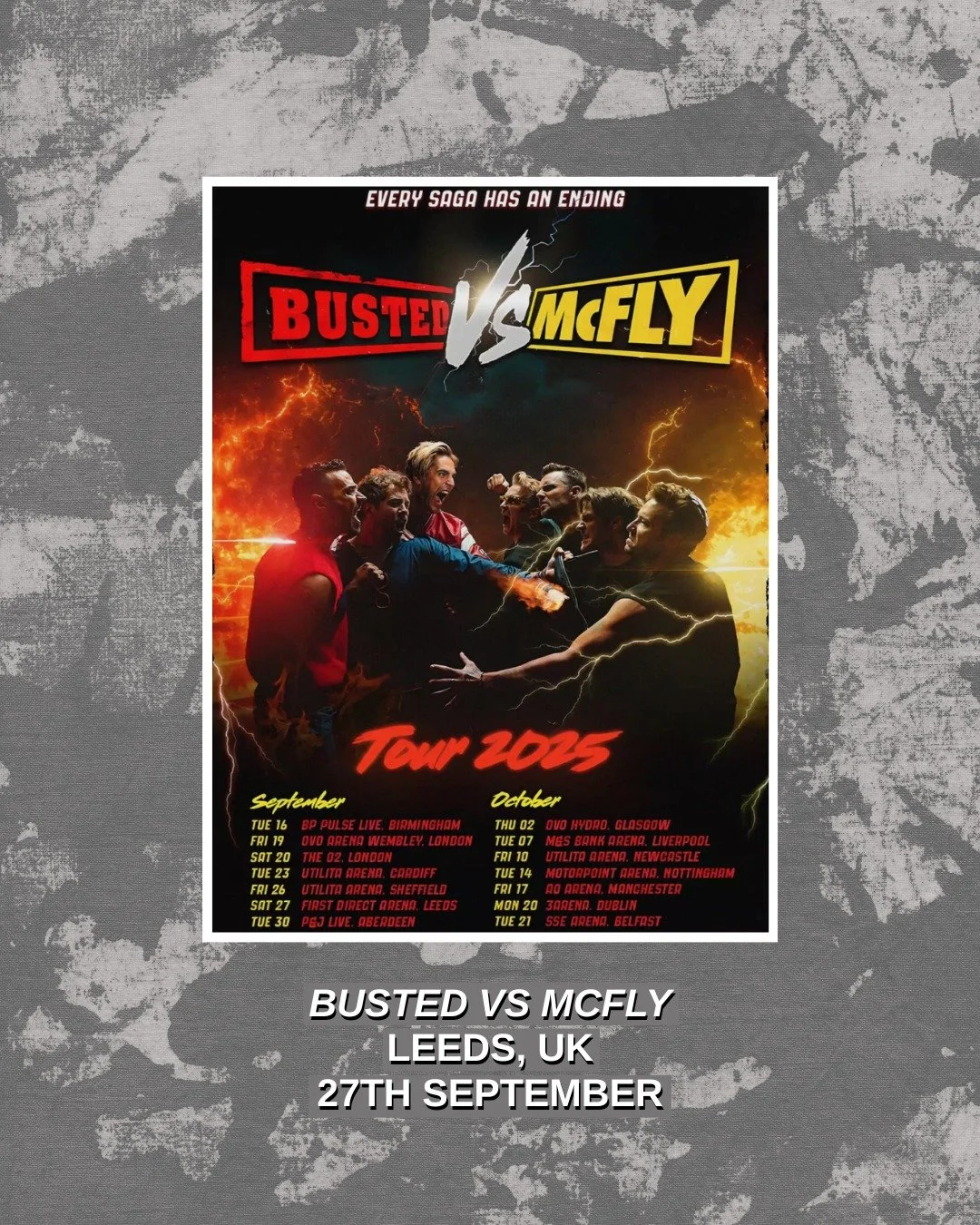 LIVE REVIEW:  @busted vs @mcflymusic in Leeds, UK on September 27th, 2025.

📝: Kayla Kerridge @kaylasontour