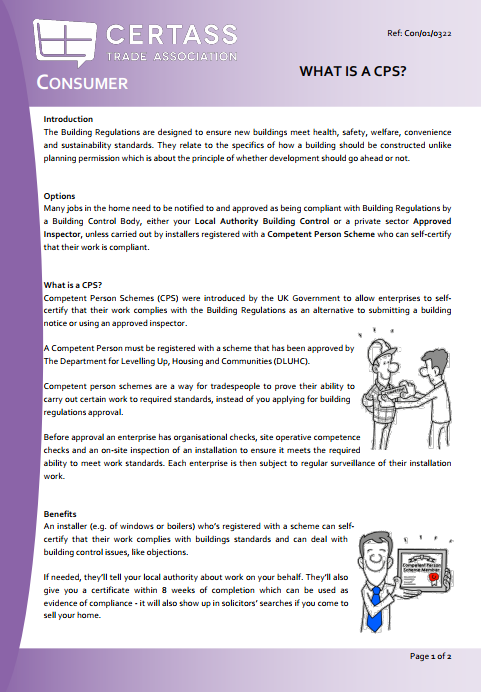 Competent Person Schemes