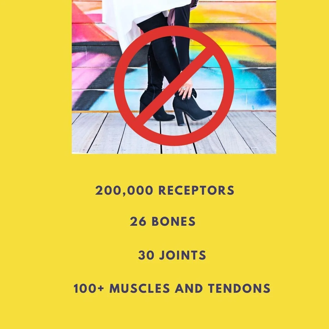 Be kind to your 👣
They are sending information to your 🧠 to protect you from injury, keep you balanced, and most importantly keep you upright and moving.
Keep this in mind next time you're shopping for shoes. Choose function over fashion. My