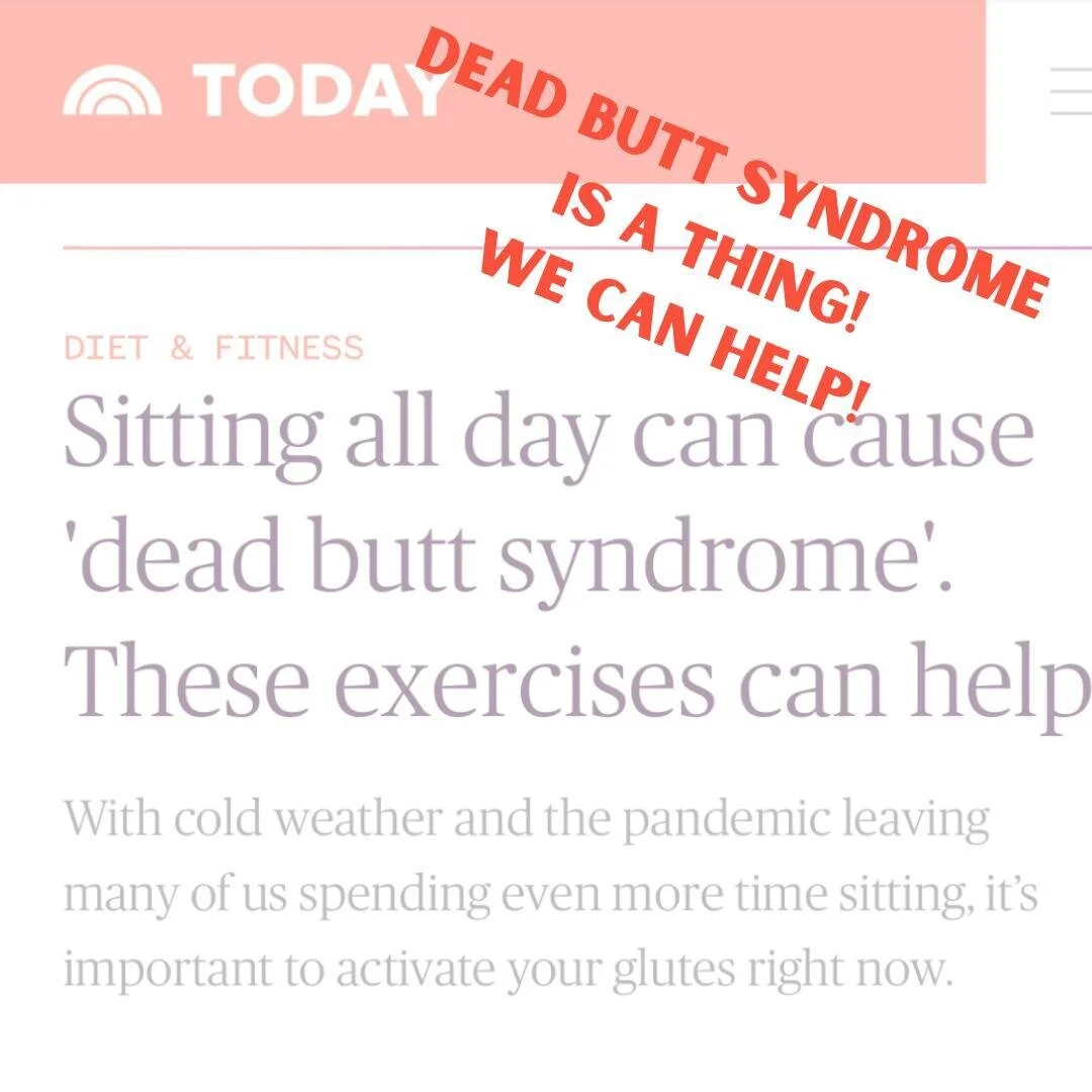 And if it's only one side we like to call it half-butt syndrome!
We see this a lot especially now that we are all sitting more than usual. This article from @todayshow gives some great tips 🙌. If these aren't helping or causing pain, we can help!