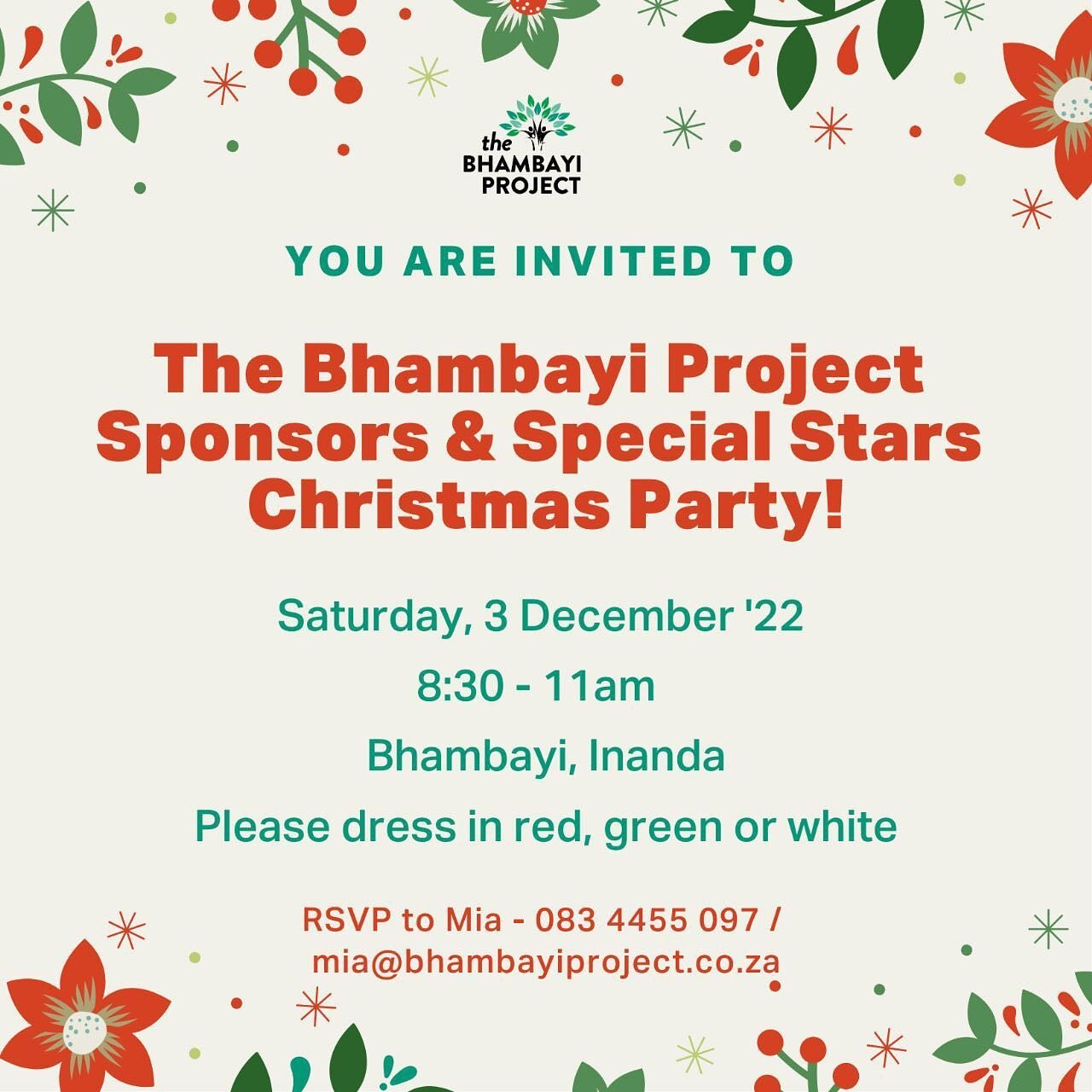 Next Saturday, 3rd December, is the highlight of the year for all at The Bhambayi Project. Especially our Special Stars, who enjoy a visit from Hope Mentors who are able to visit. 

We always appreciate the volunteers who assist in the busyness durin
