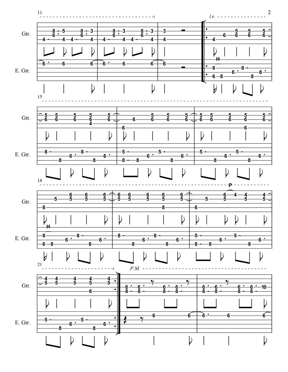 Marionette Guitar Tab Hgwr