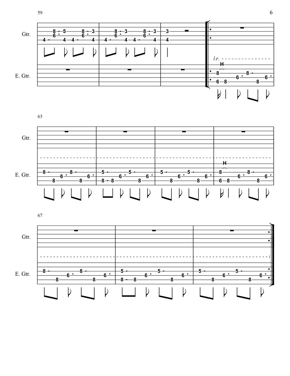 Marionette Guitar Tab Hgwr