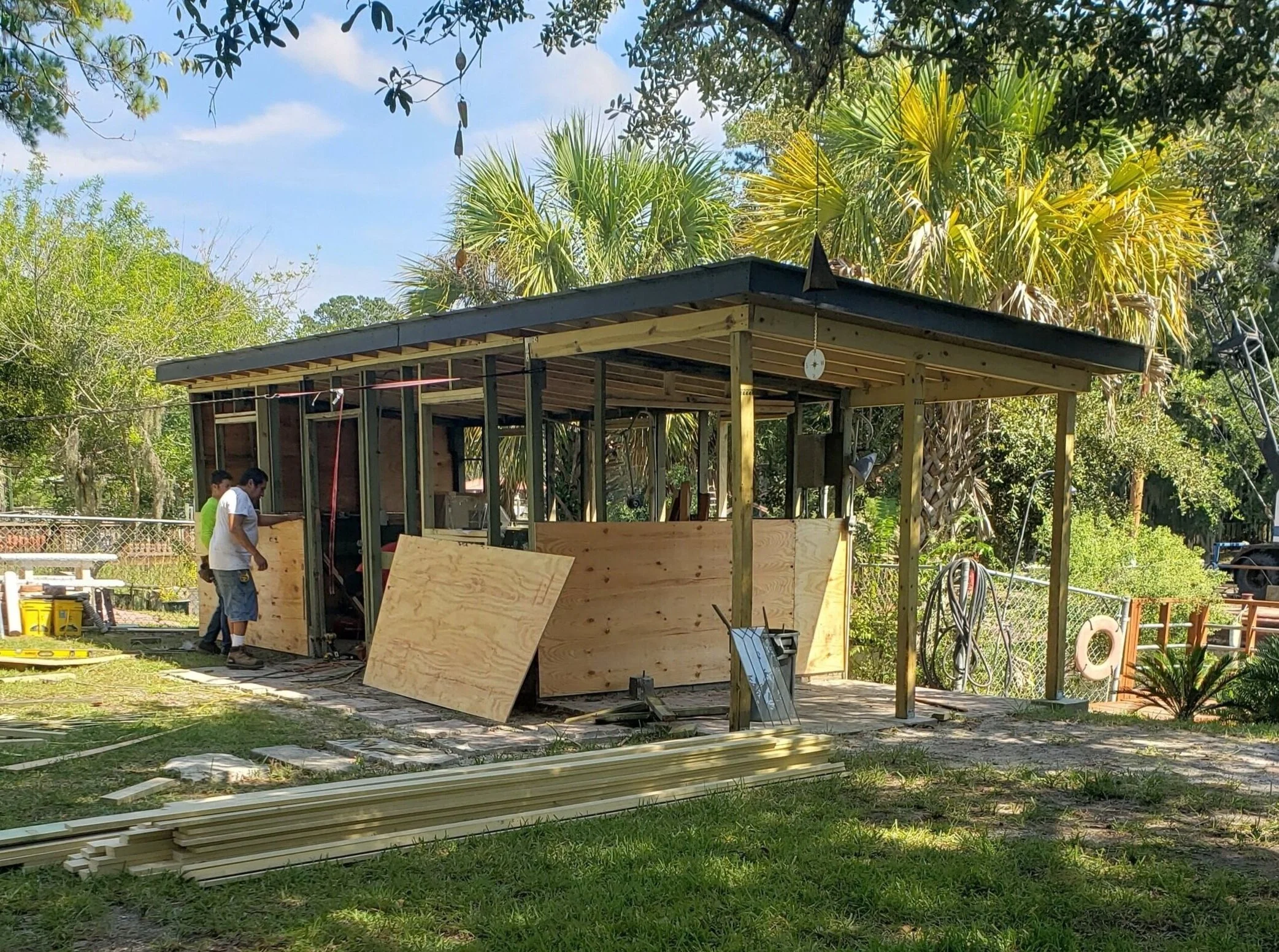 Outdoor space renovation for cabana