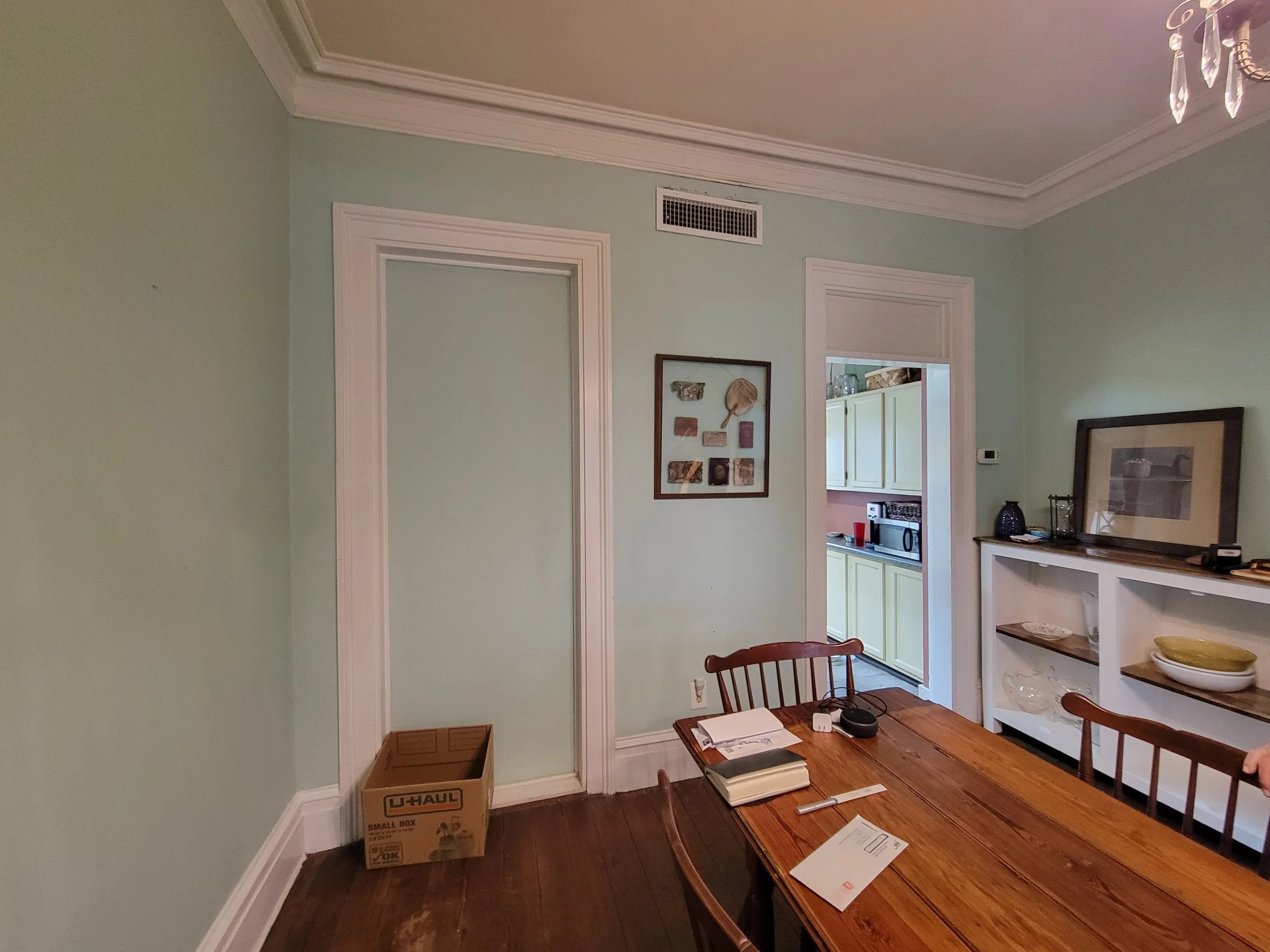 Doorways to the previously rear porch