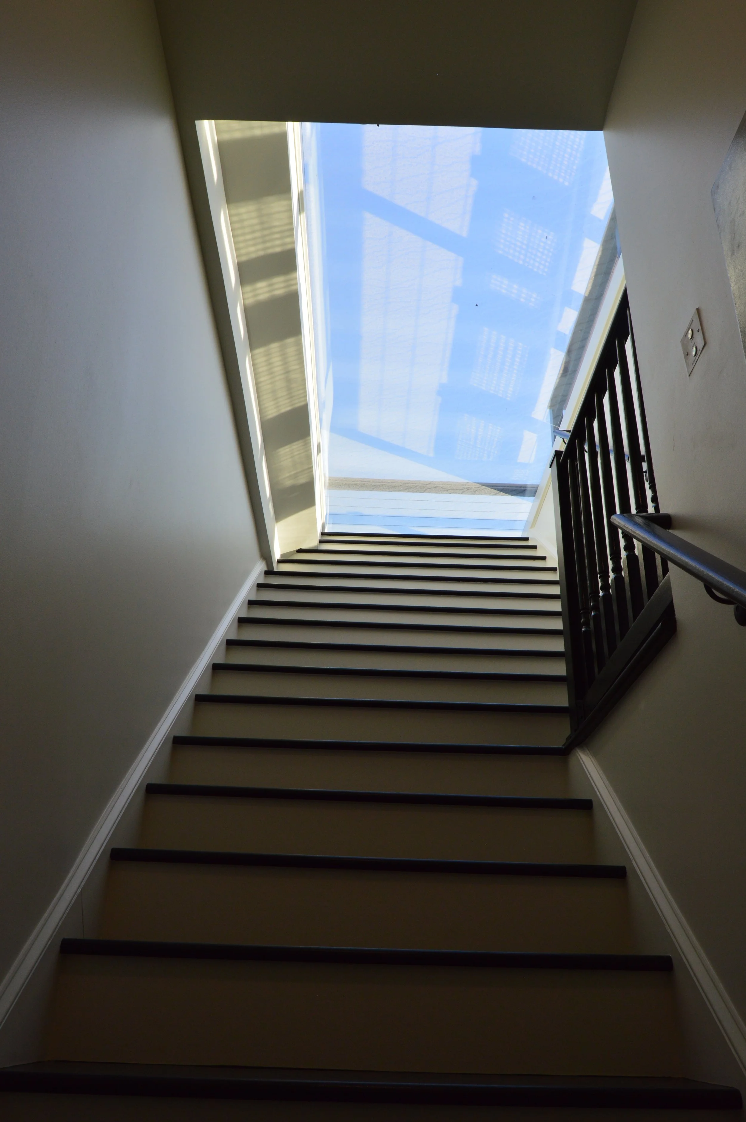 Completed stairs to the rooftop