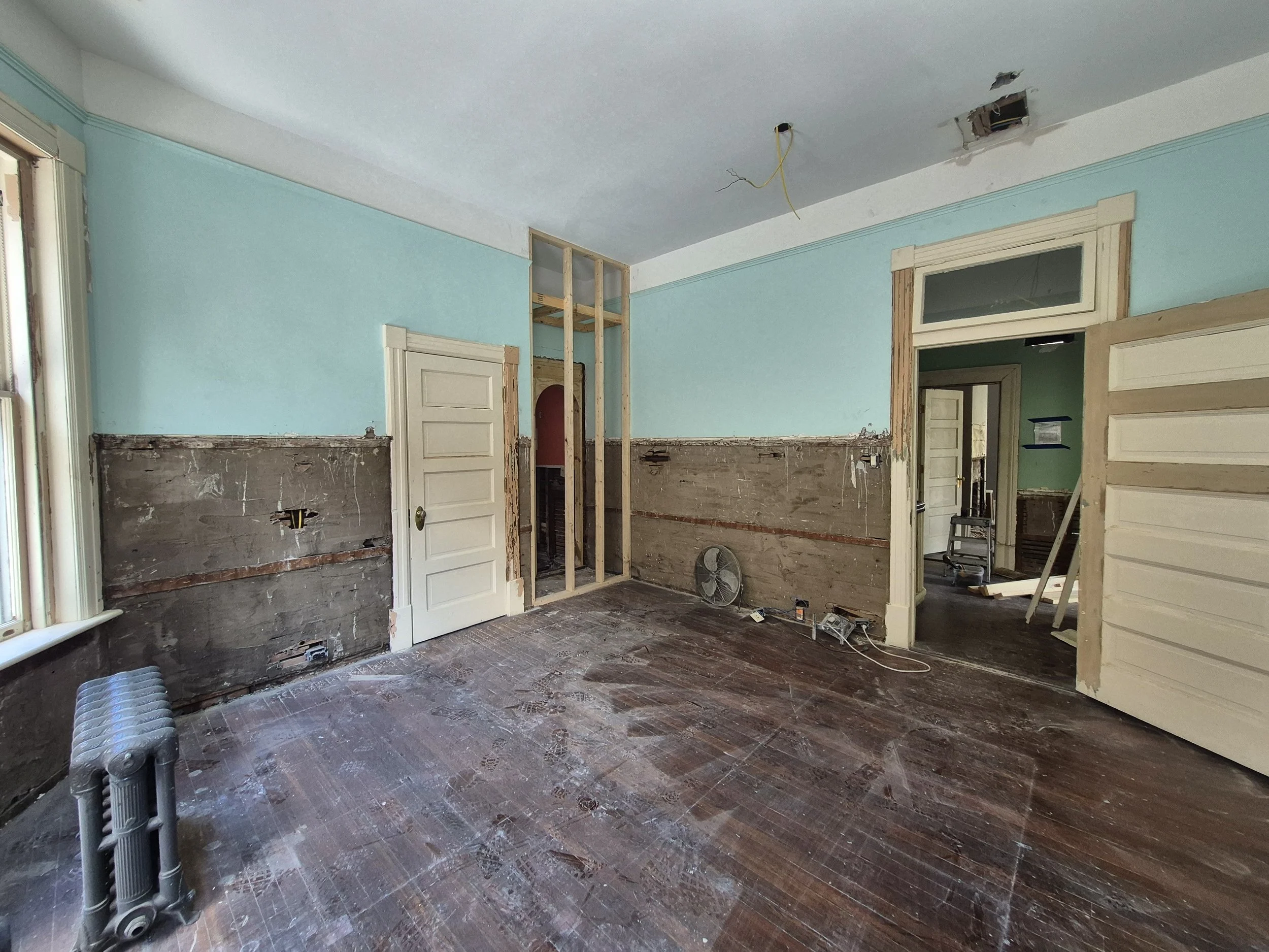 Removal of the non-period sink and cabinet