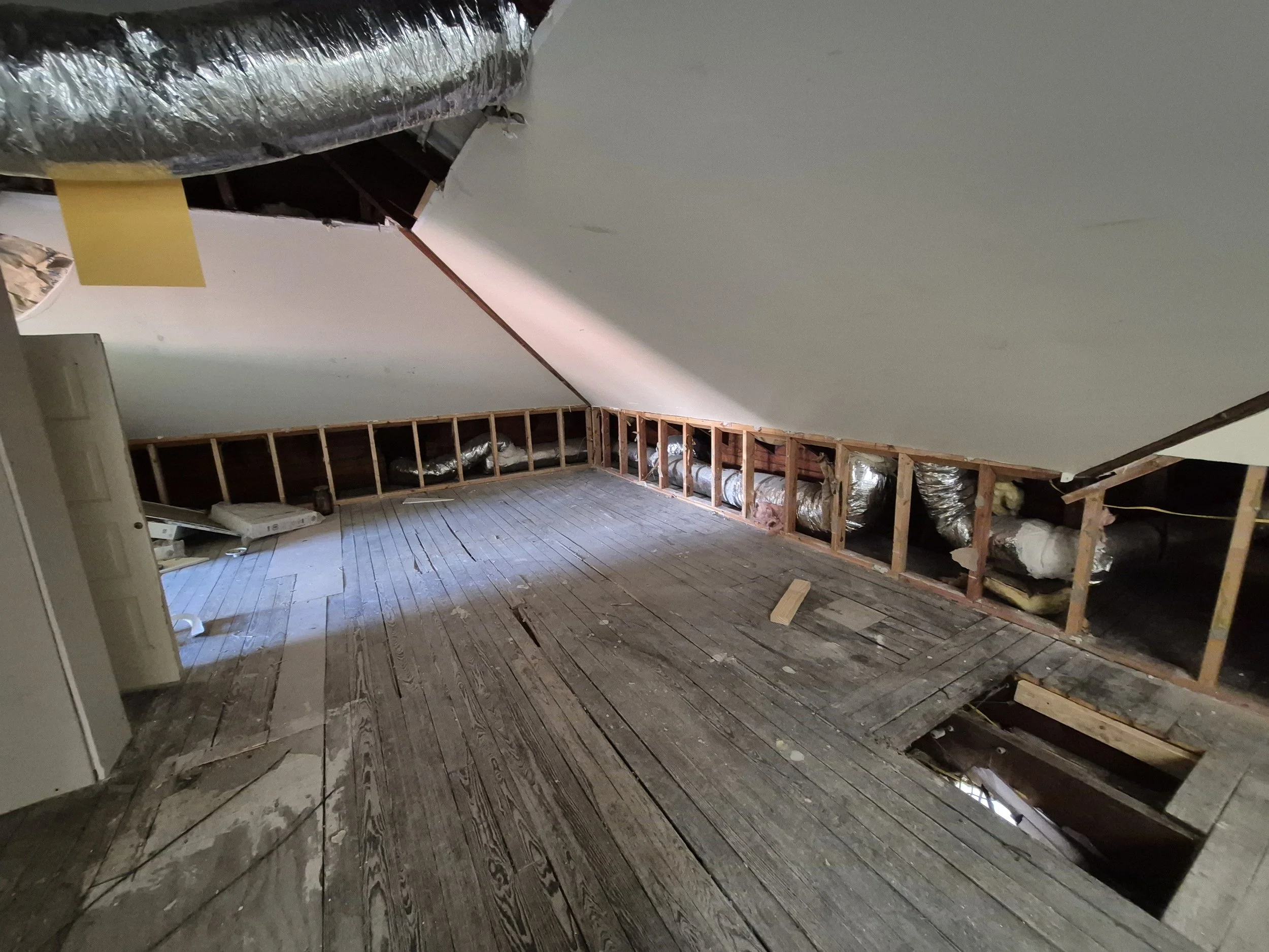 Demo of the attic area