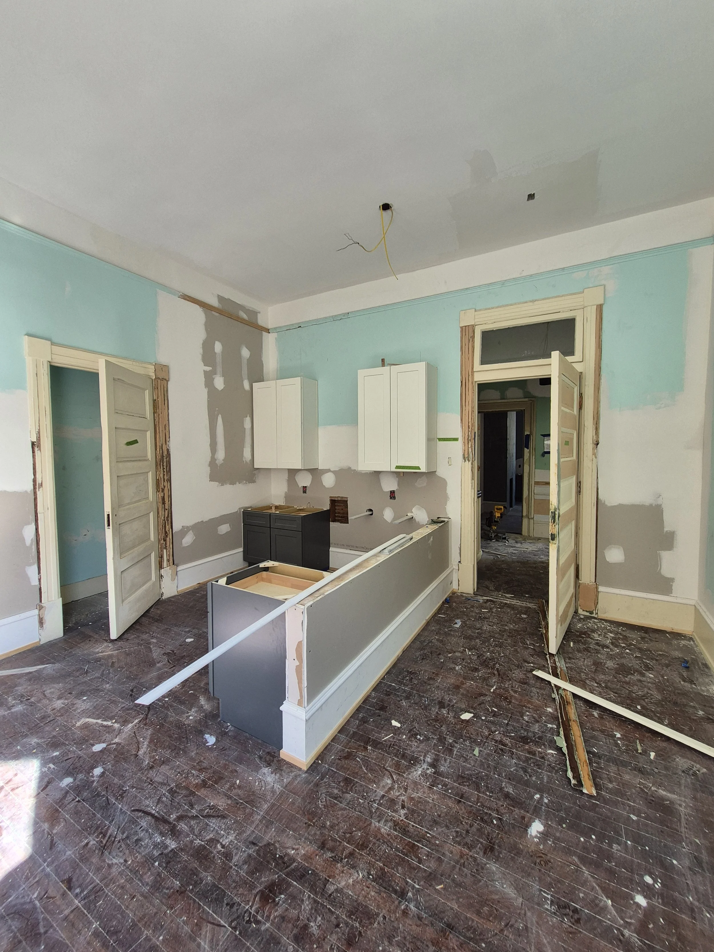 Matching trim details applied to new built-ins