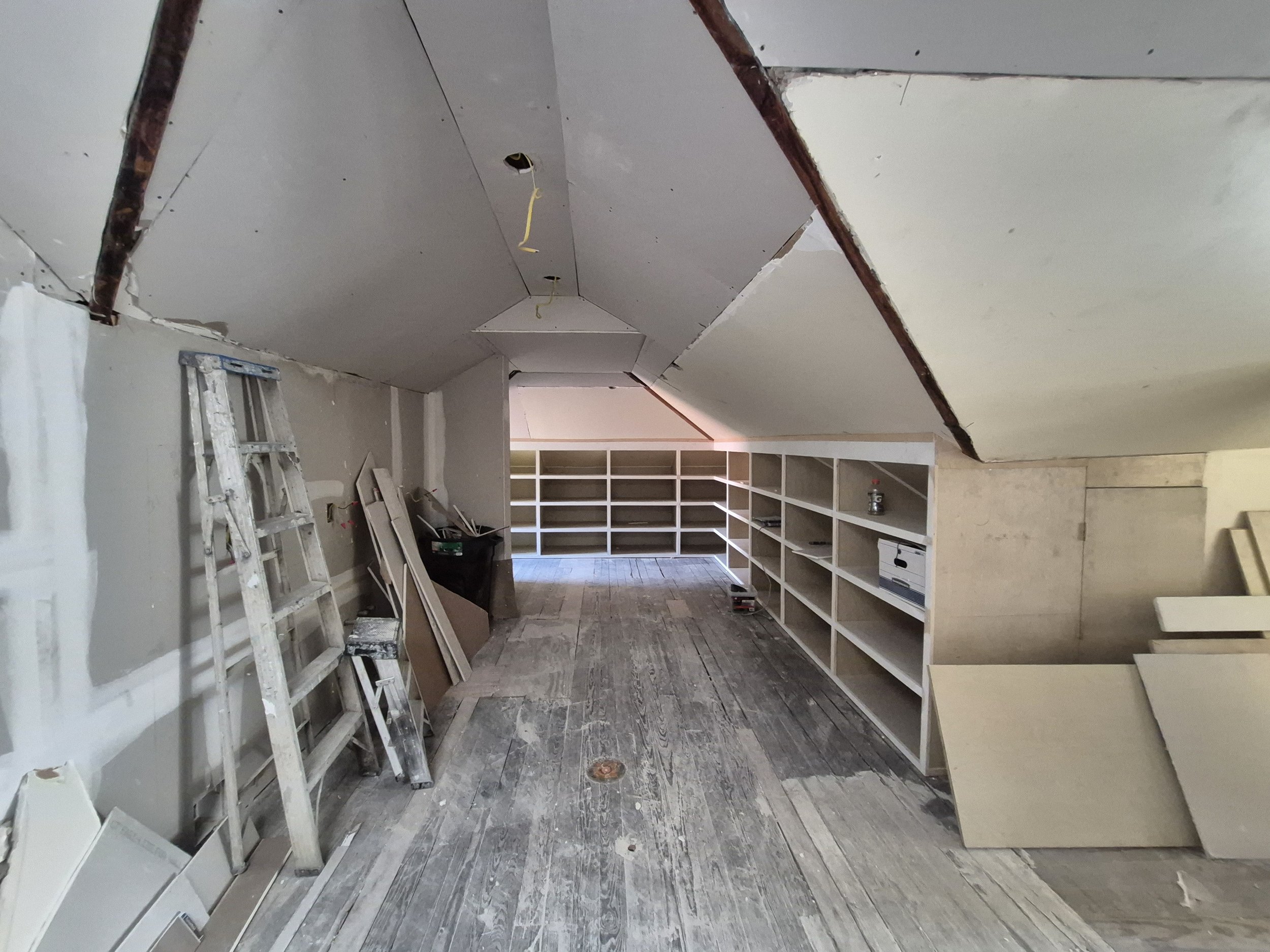 Utilizing attic space for new storage 