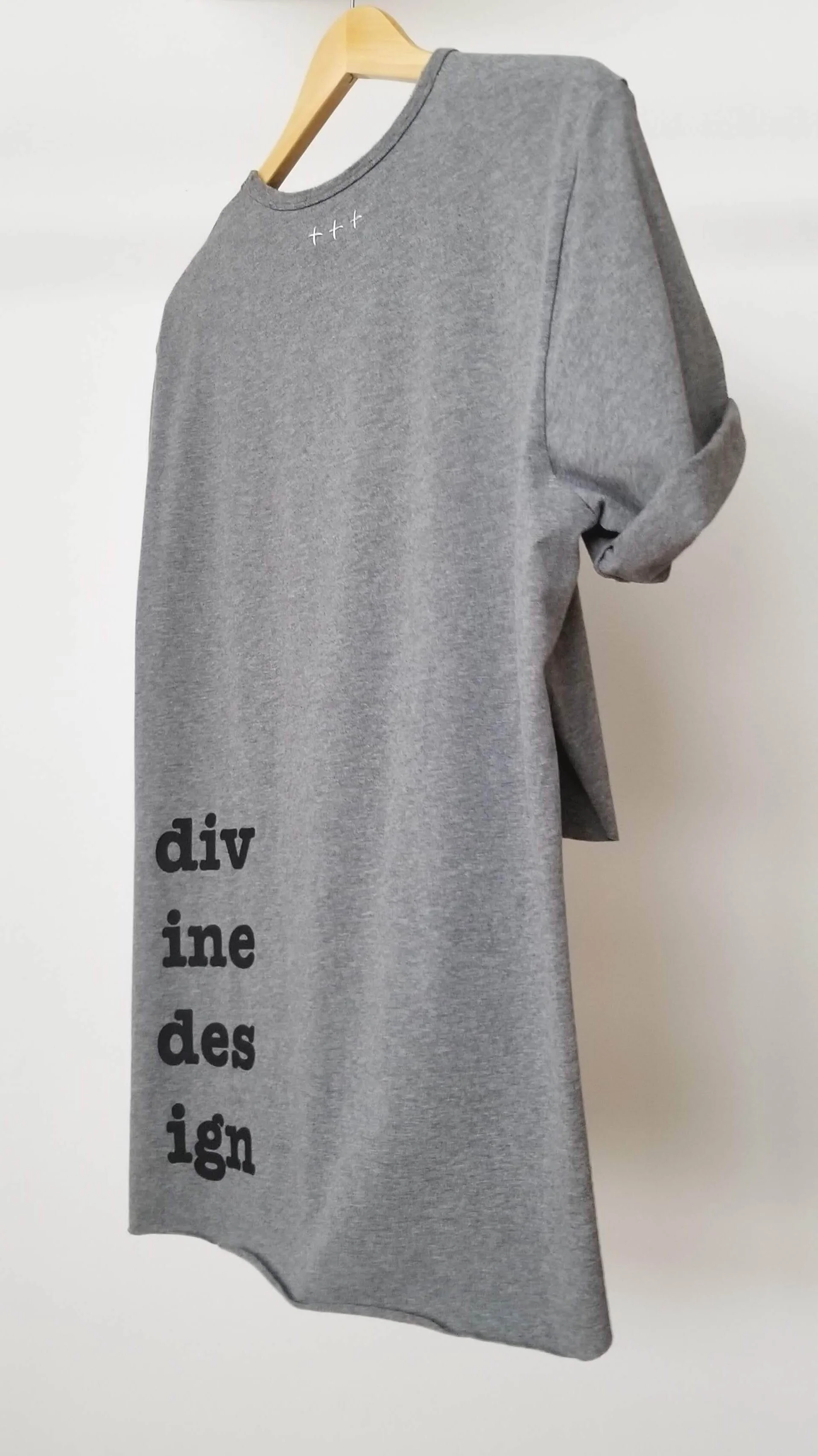 Square-Cut Long Crop T-Shirt