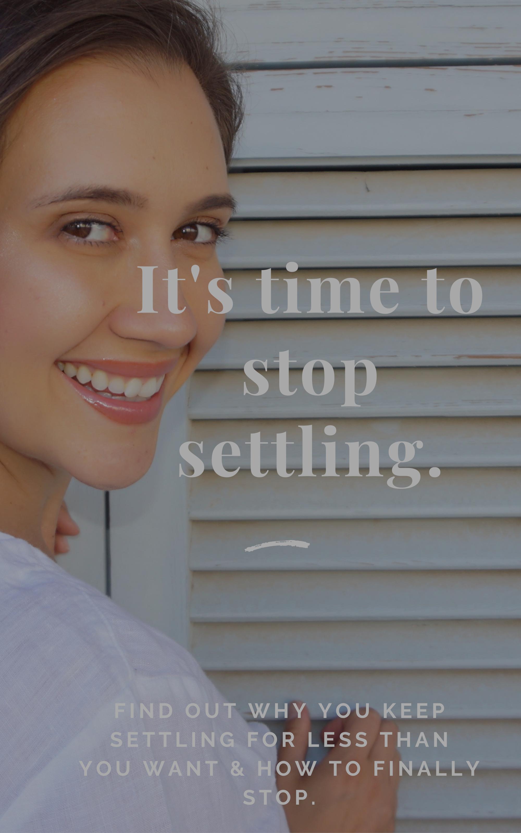 It's time to stop settling