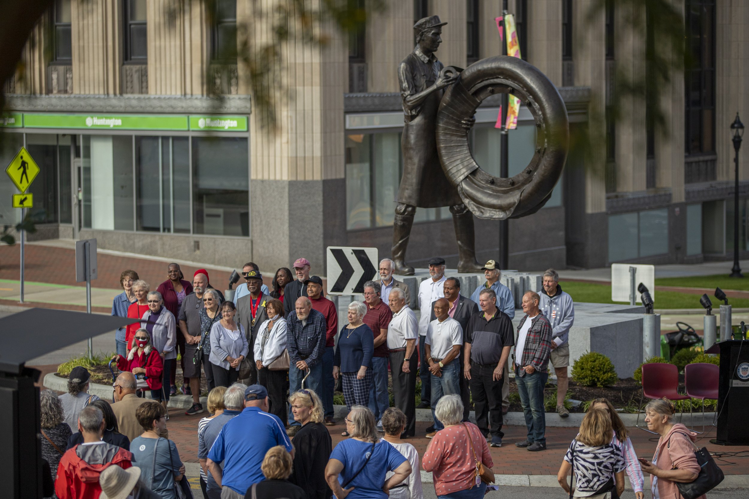 Veterans at the dedication ceremony