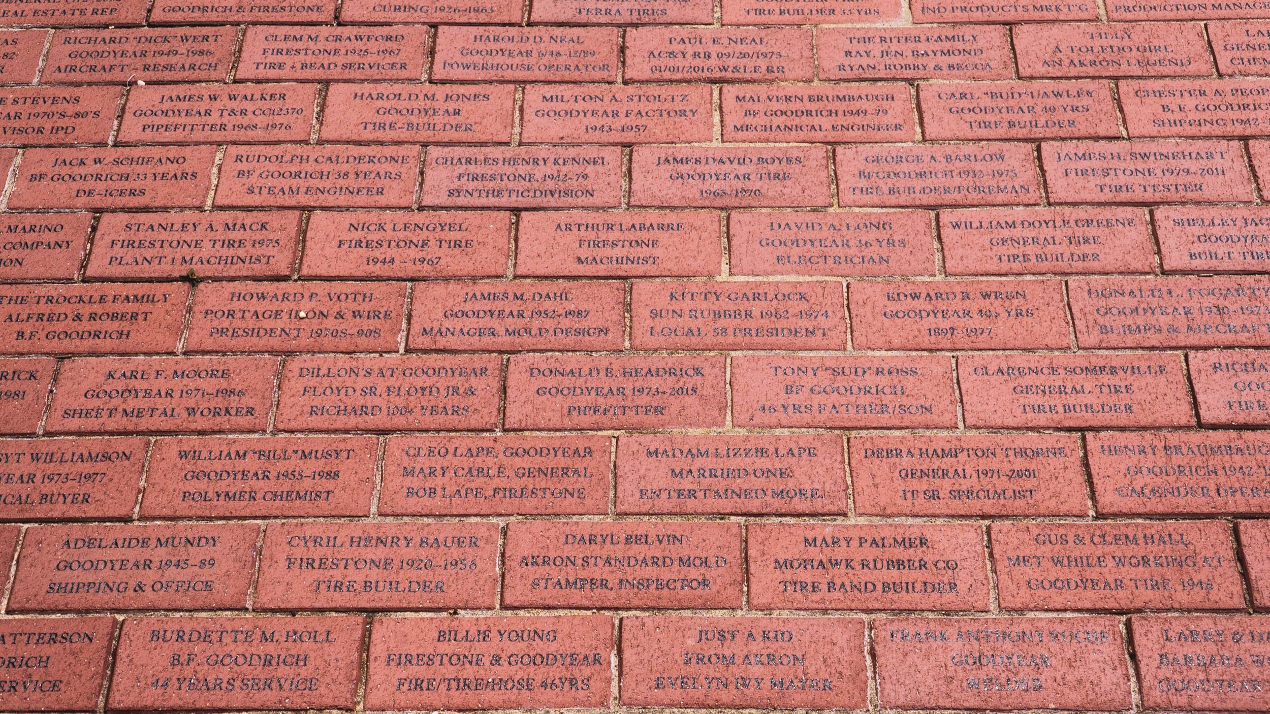 Commemorative bricks