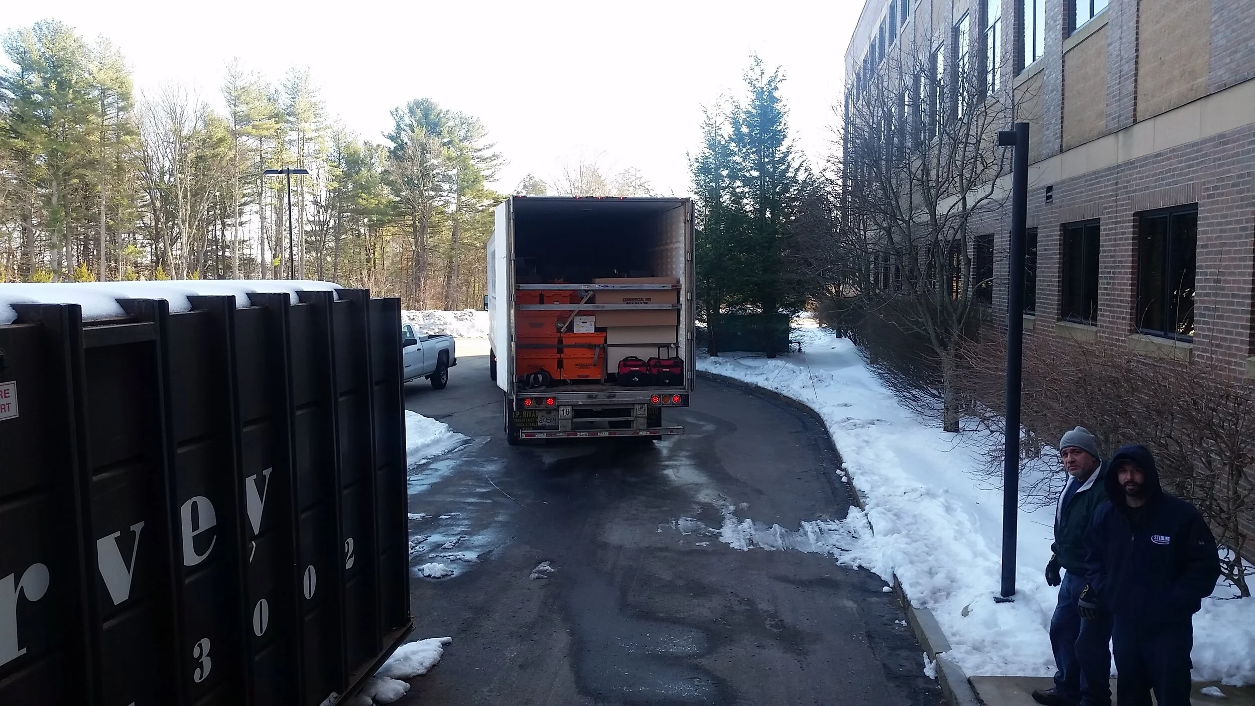 Moving day for corporate staff office contents