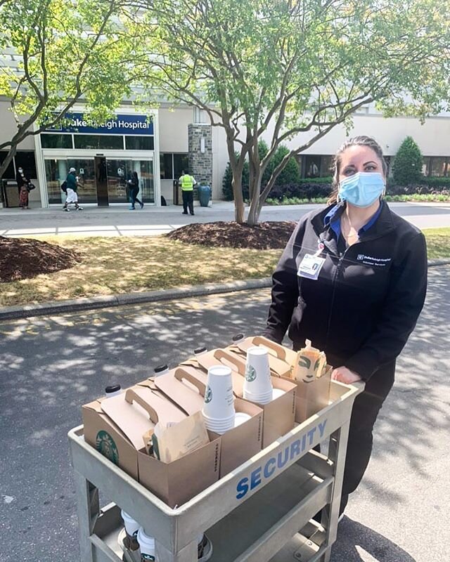 Today&rsquo;s dose of appreciation for the doctors and nurses on the front lines, saving lives at Duke Raleigh Hospital. ⁣
⁣
Thank you so much @hayleyco7128 and @mariocruz671 for co-sponsoring and delivering the goodies!